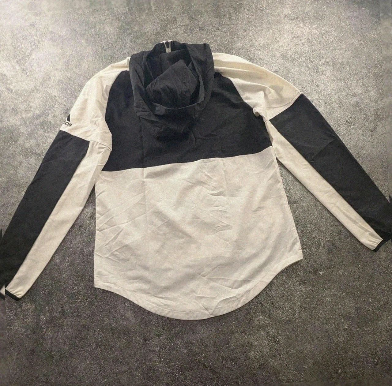 Veste coupe vent adidas noir crème capuche lightweight techwear S CE0284 – adidas – taille S 2