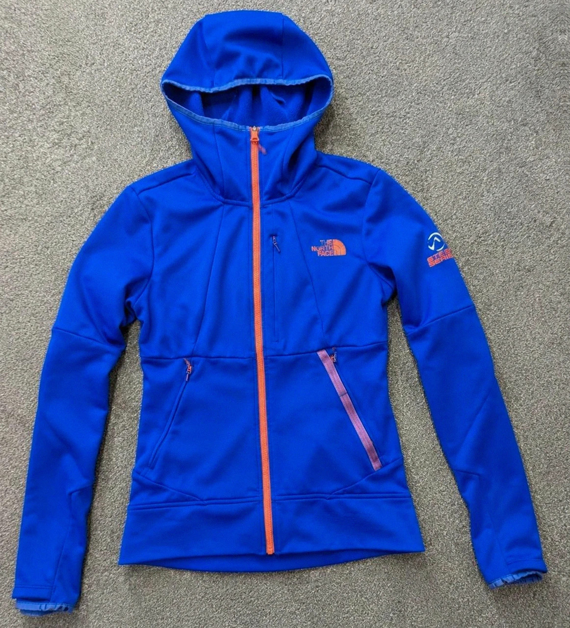 The North Face Steep Series Softshell Femme Xs Bleu Capuche Polaire Outdoor Ski