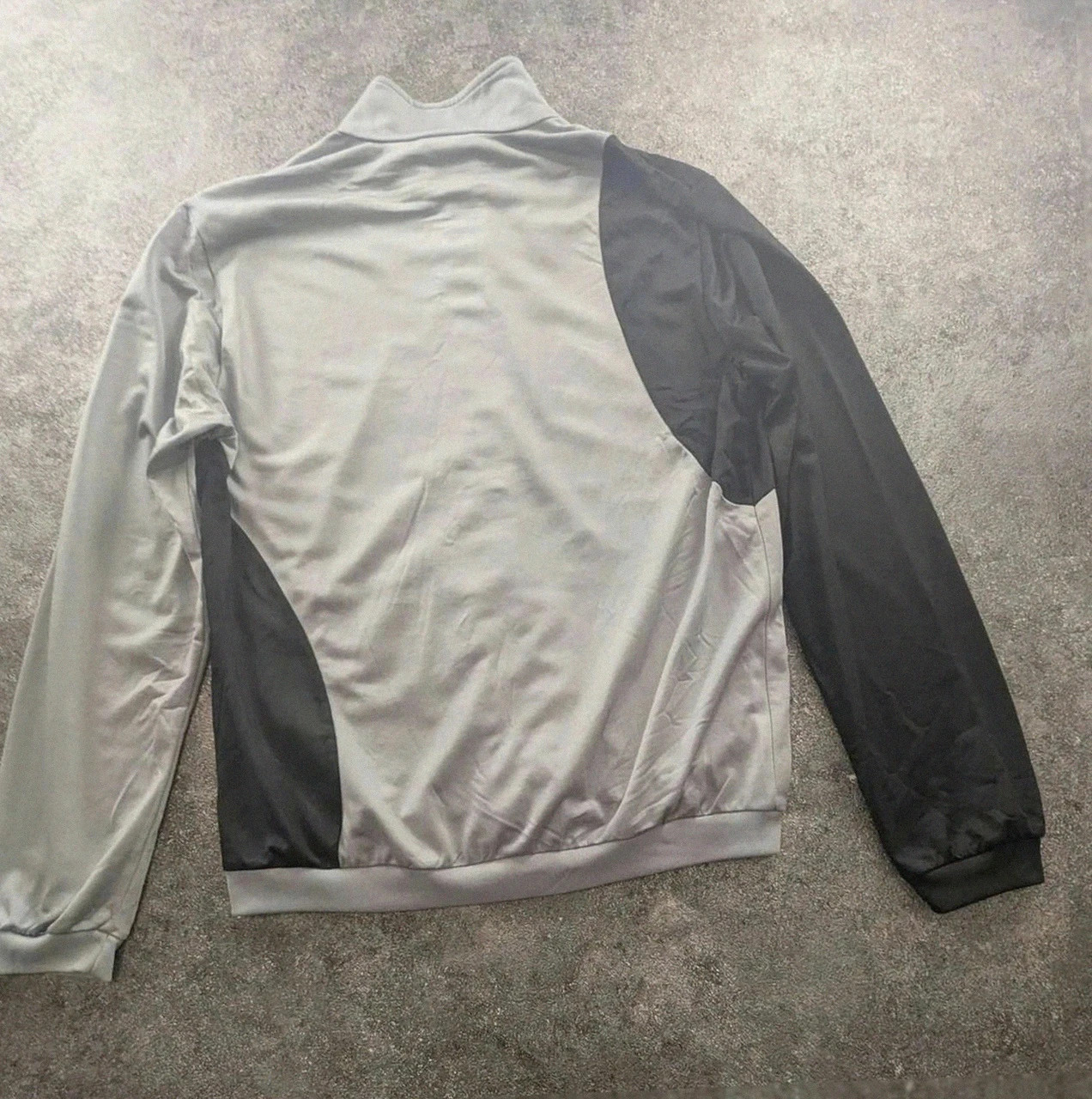 Veste vintage adidas track jacket noir grise zip full 3 bandes sport streetwear Y2K L – adidas – taille L 2