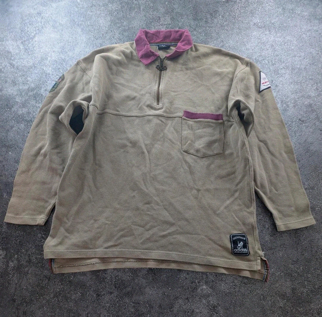 Polo adidas vintage olympiade Melbourne 1956 zip rugby M gorpcore outdoor
