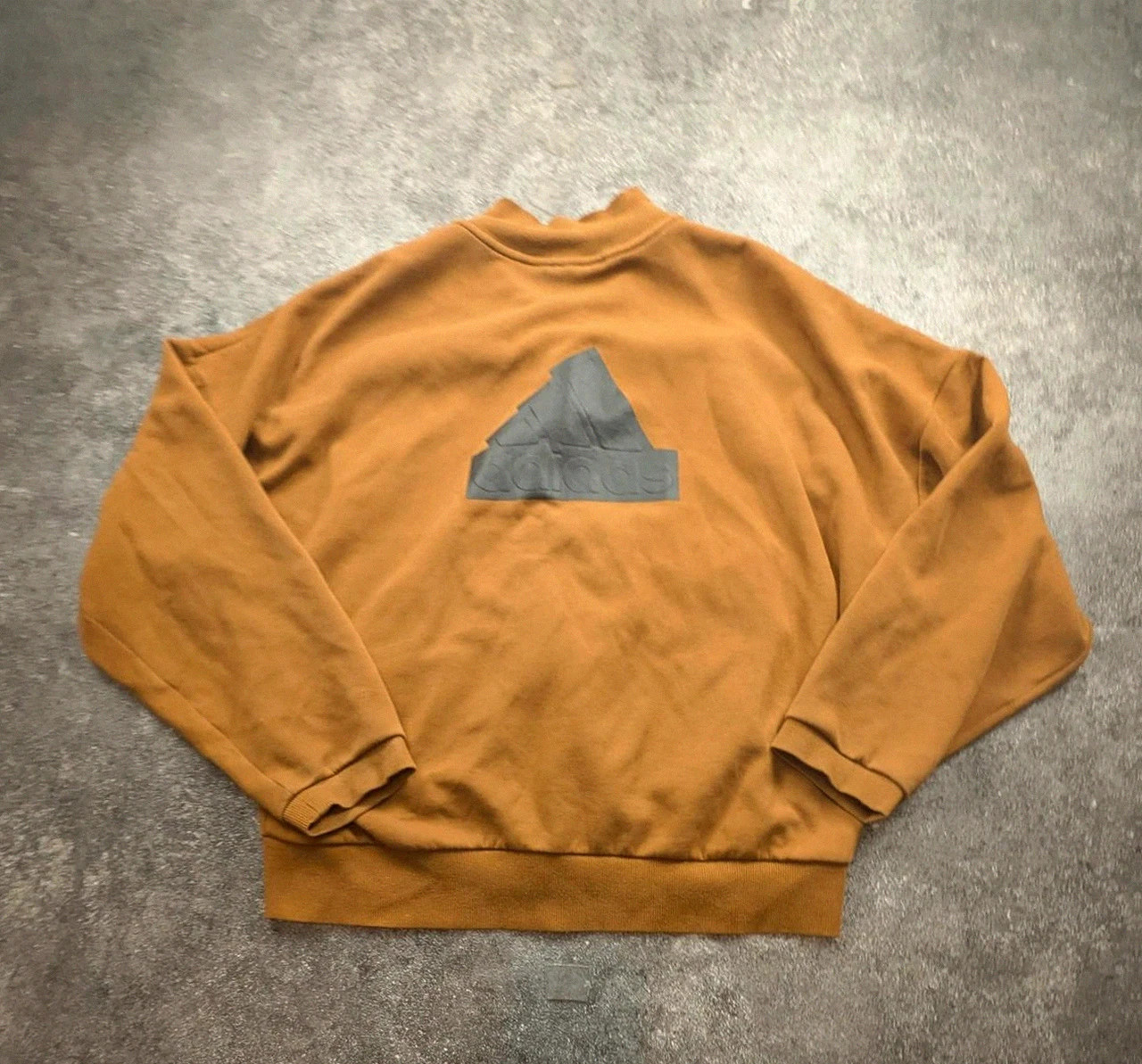 Adidas veste bomber zippée camel moutarde M – Grand logo 3D – Streetwear Y2K – adidas – taille M 2
