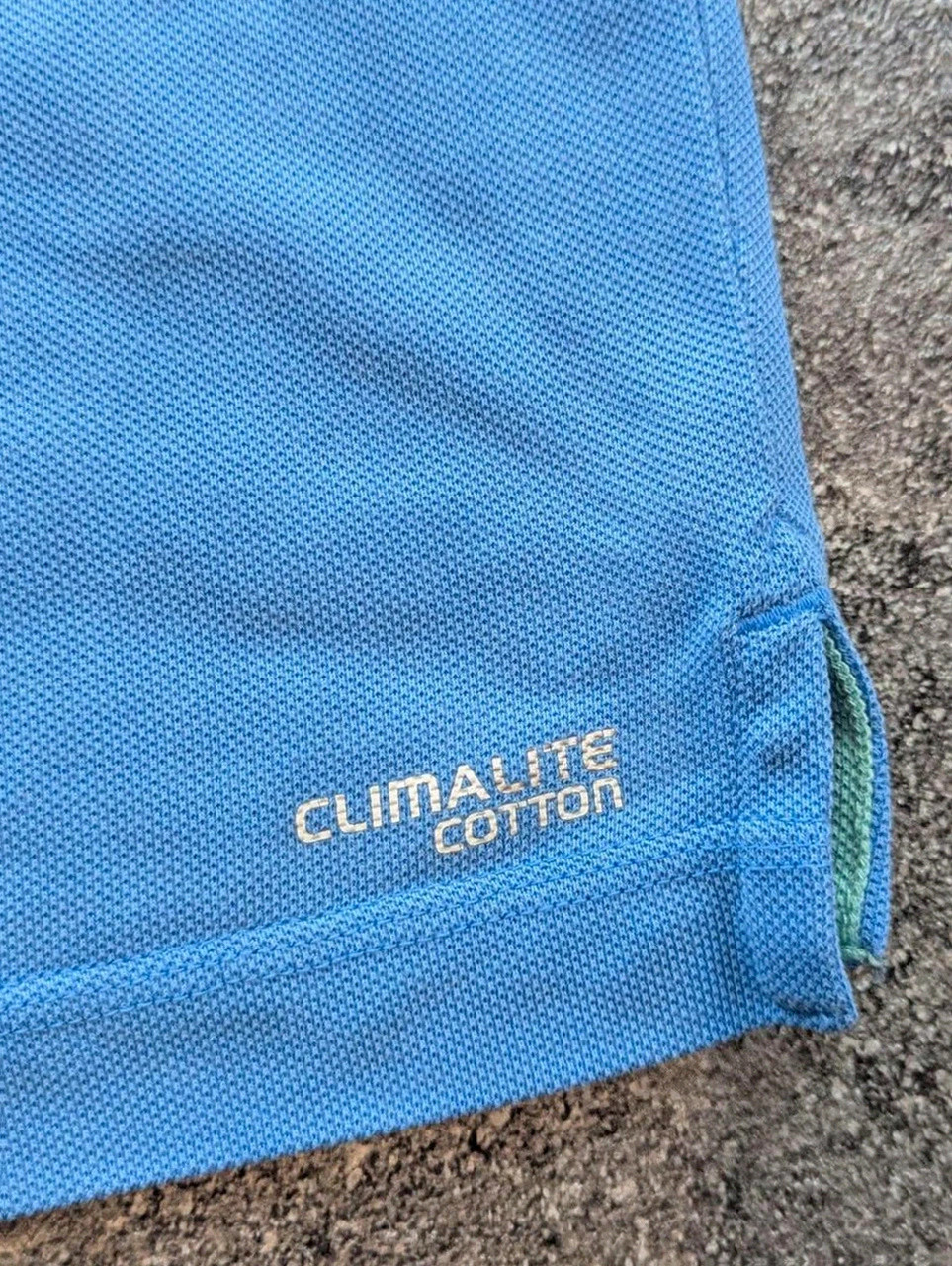 Polo Adidas Climalite Cotton bleu ciel logo brodé tennis golf Y2K taille L – adidas – taille L 5