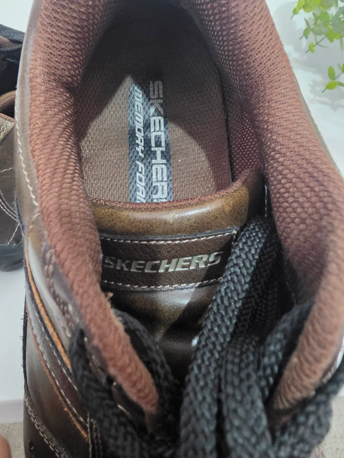 Skechers Men’s Brown Leather Casual Lace-Up Shoes | Size UK 10 / EU 45 – Skechers – taille UK 10 8