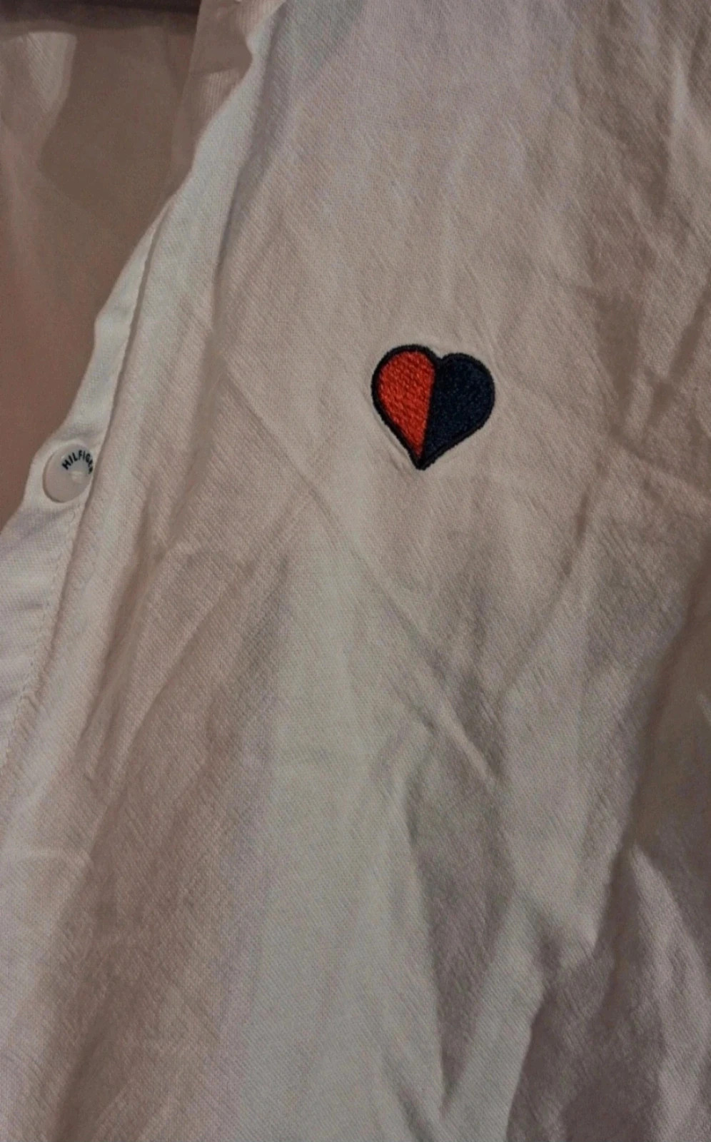 Chemise blanche Tommy Hilfiger – coupe fitted – cœur brodé – T. 36/38 – Tommy Hilfiger – taille S 2