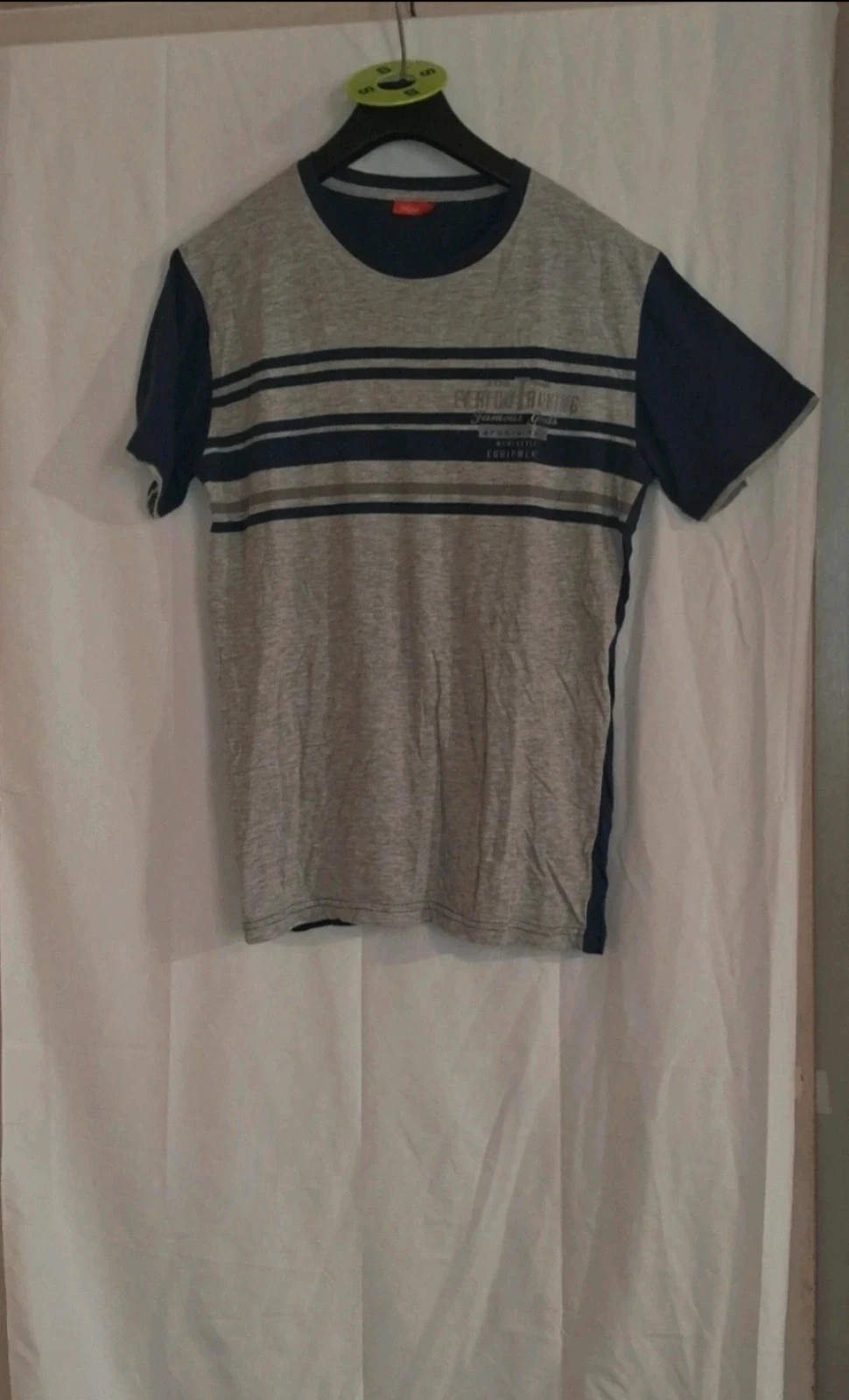 T-shirt homme - Marque Tissaia – Taille S – Gris & Bleu