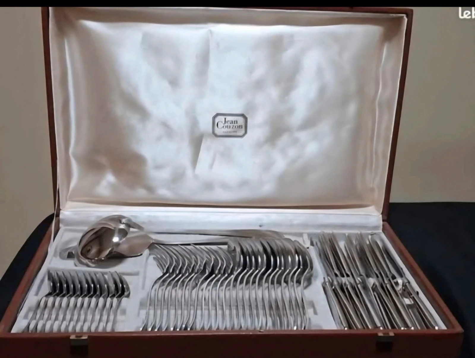Ménagère Jean Couzon 50 pièces avec coffret – service de couverts vintage