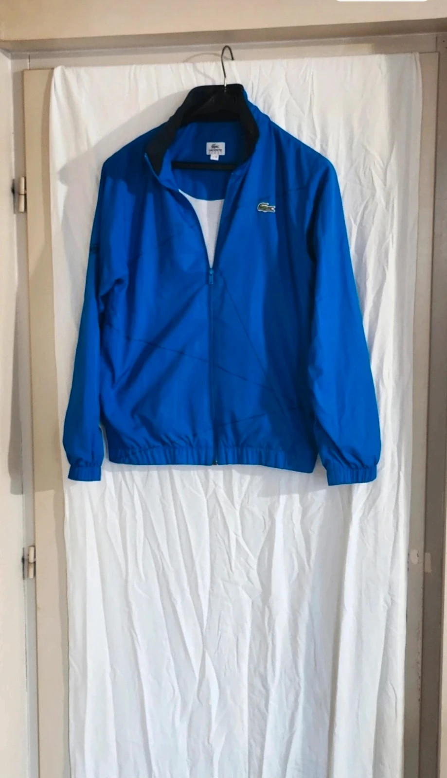 Veste Lacoste Sport vintage bleue – Taille M – Coupe-vent