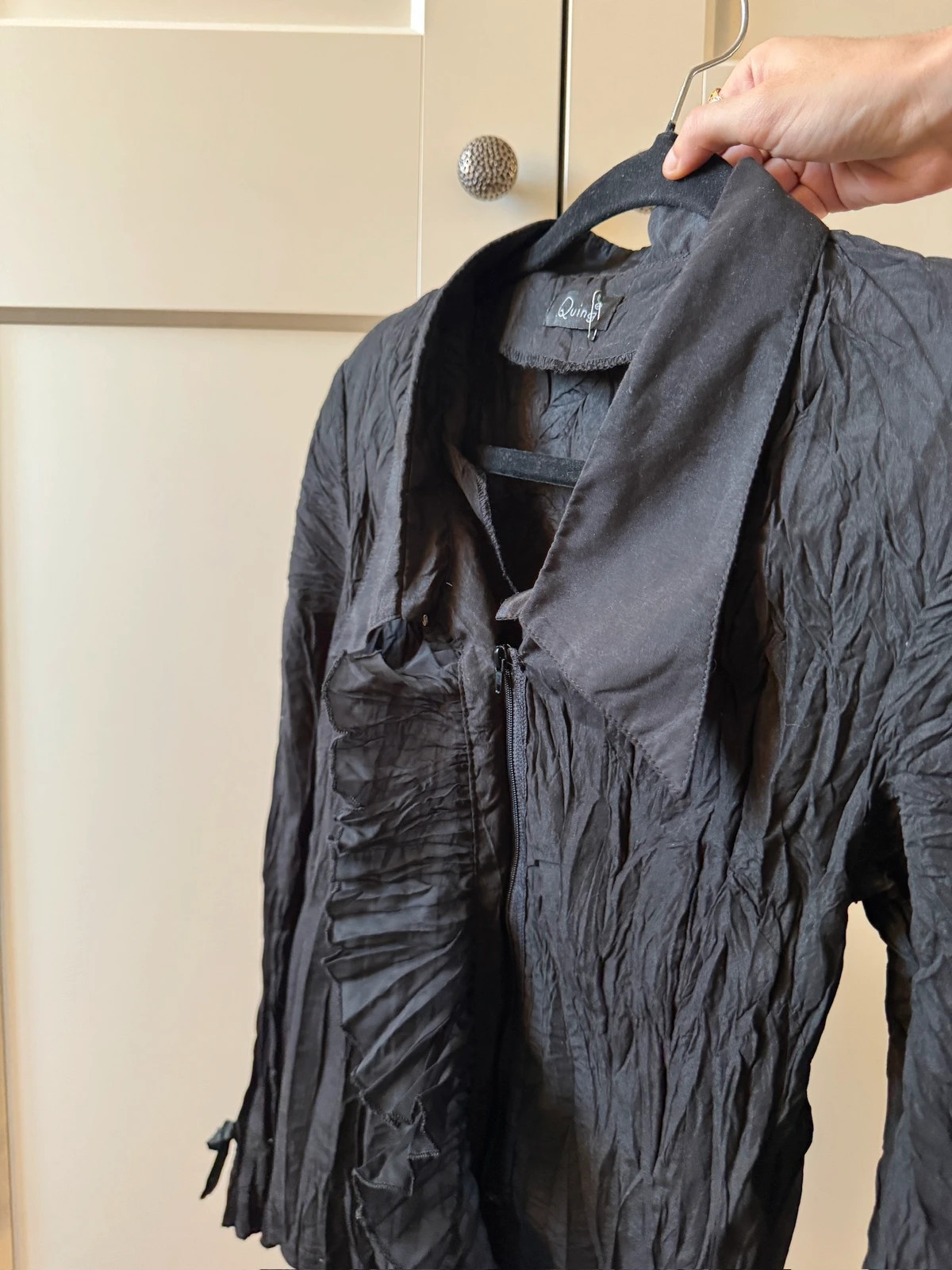 Chemisier vintage effet froissé à volants – Vintage Dressing – taille M / 38 / 10 3