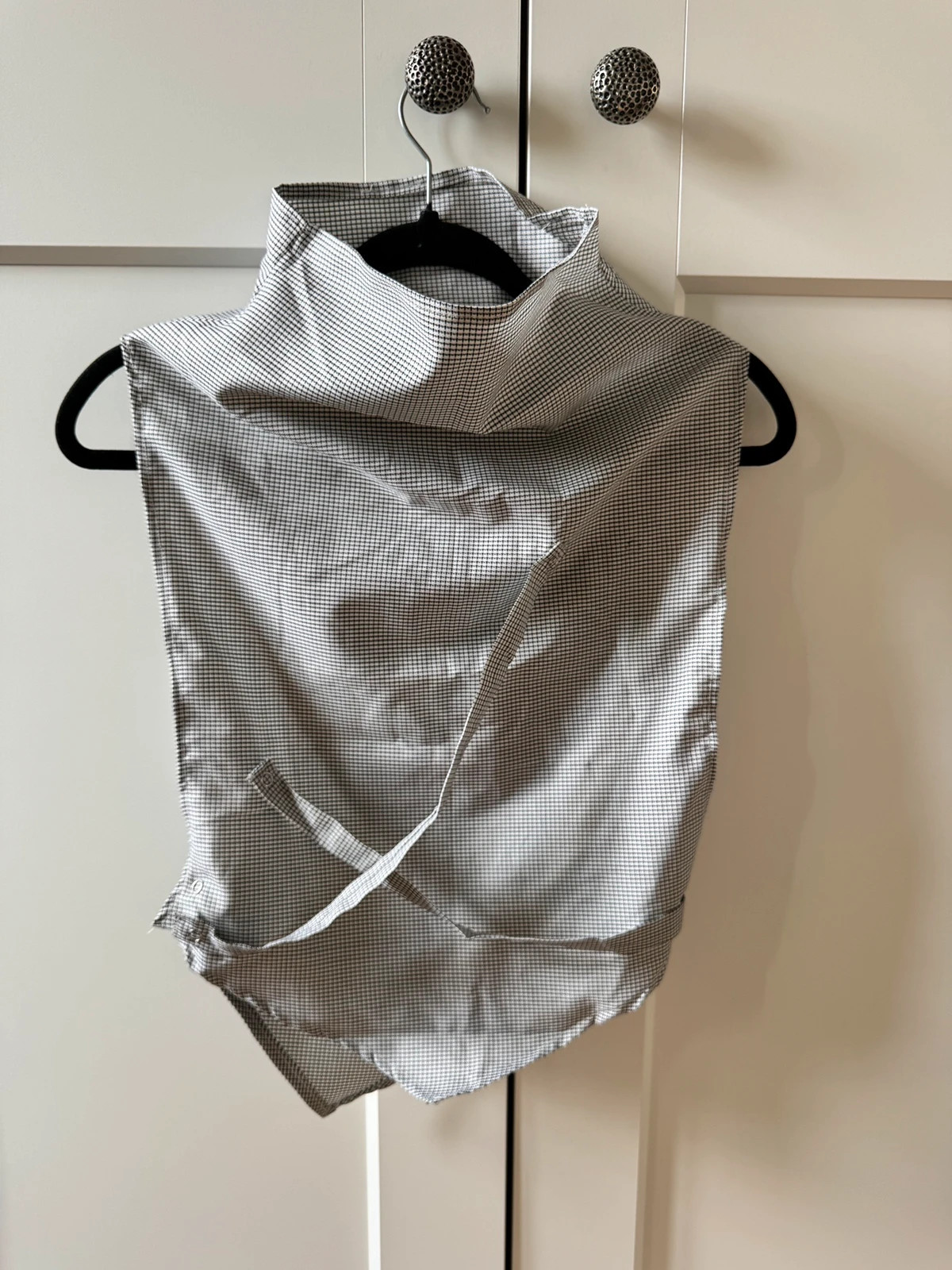 Ensemble avant-garde haut asymétrique et jort cousu main modèle unique – Fait Main – taille XS / 34 / 6 5