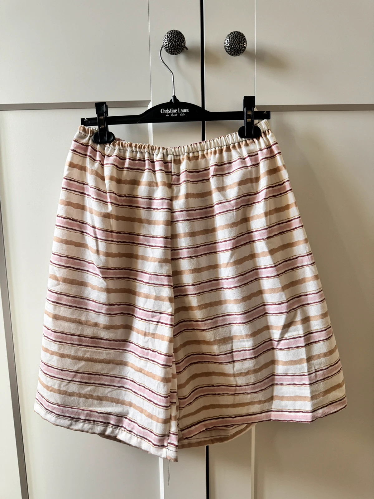Short/Bermuda baggy rayé fait main en coton – Fait Main – taille S / 36 / 8 2