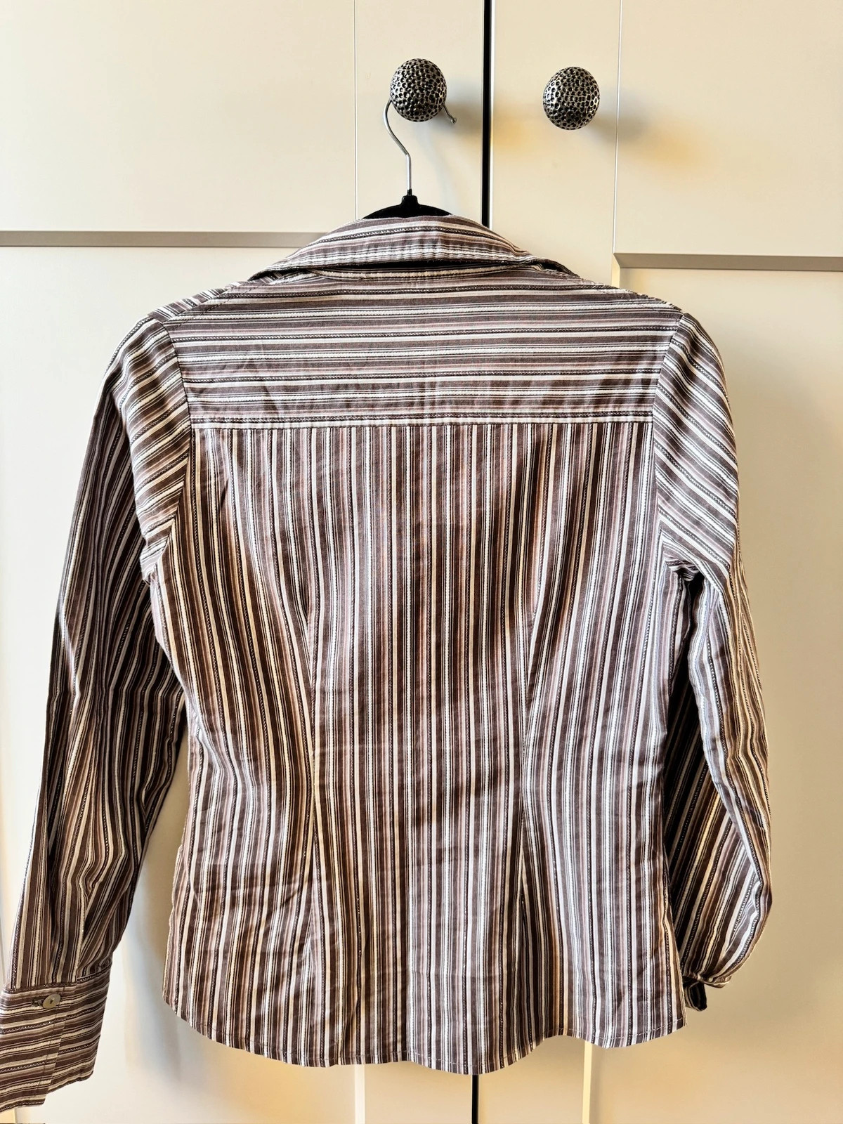 Chemise Vintage Siren Rayée Fil Brillant Cintrée Style Office Taille 2 – Vintage Dressing – taille M / 38 / 10 2