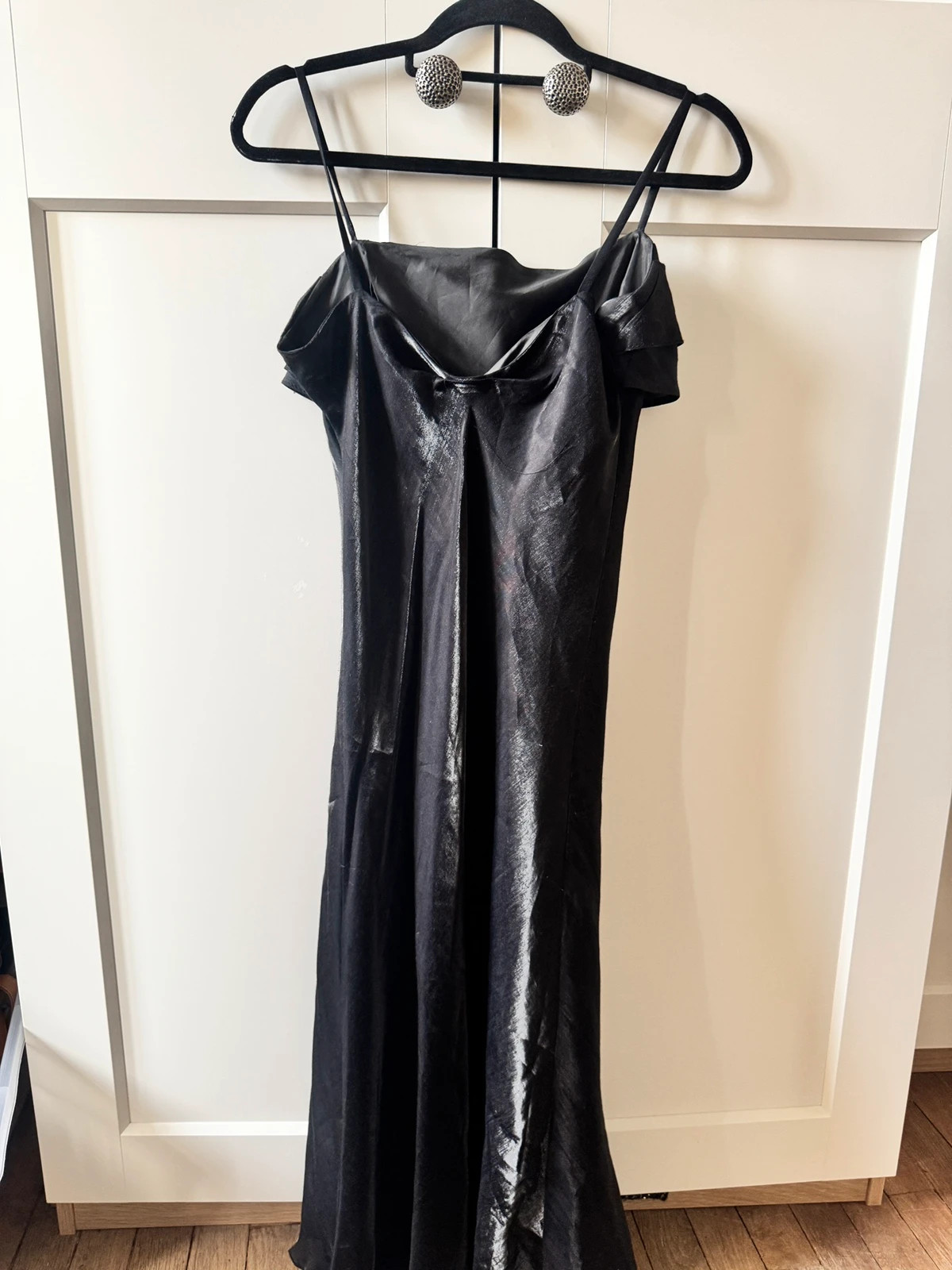 Robe de soirée longue drapée et fluide vintage – Vintage Dressing – taille M / 38 / 10 3
