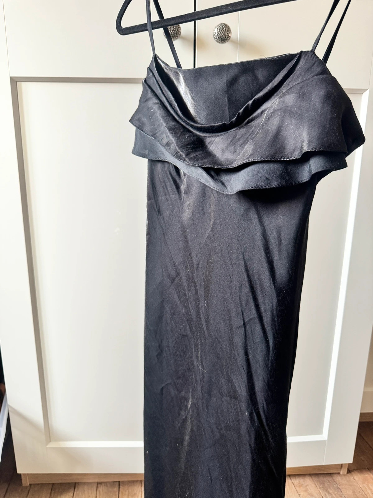 Robe de soirée longue drapée et fluide vintage – Vintage Dressing – taille M / 38 / 10 4