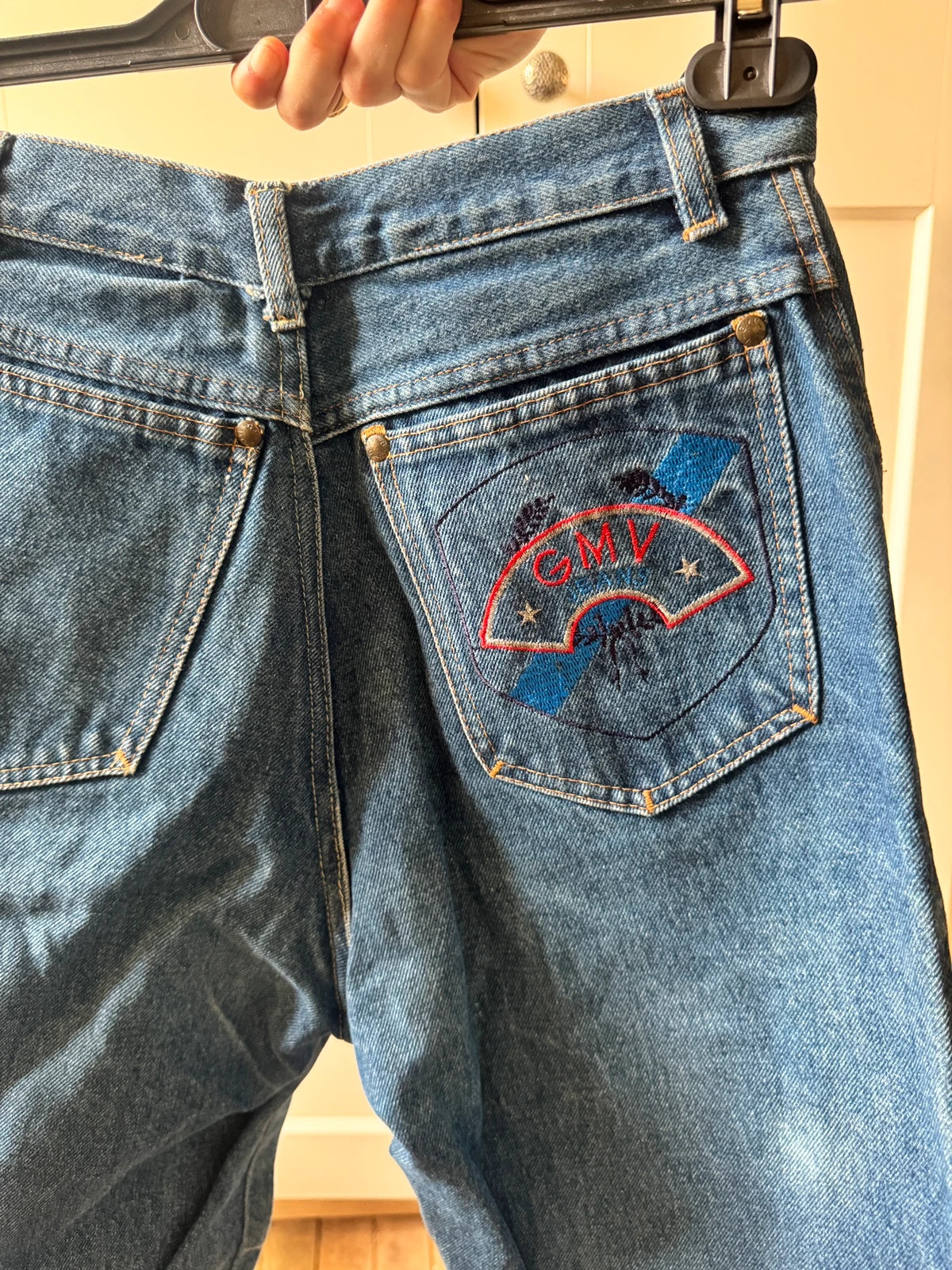 Jean vintage coupe ballon / barrel GMV – Vintage Dressing – taille XXS / 32 / 4 3