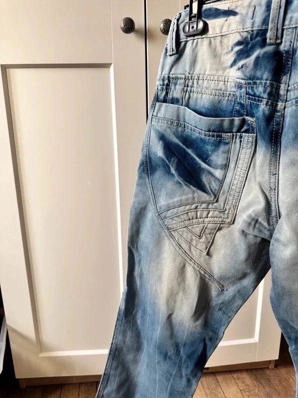 Jean vintage années 2000 multi-poches délavé effet tie-dye – Vintage Dressing – taille M 5