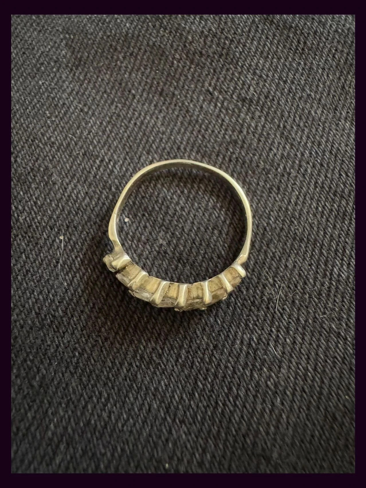 Anillo plata vintage con piedras zirconitas blancas 🦋 – Plata – taille 18,5 mm 2