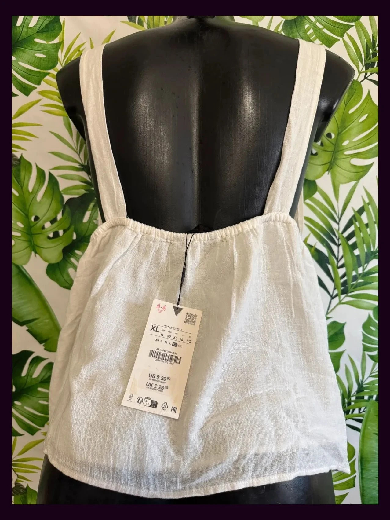 Top tirantes algodón 🦋 – Zara – taille XL / 42 / 14 5