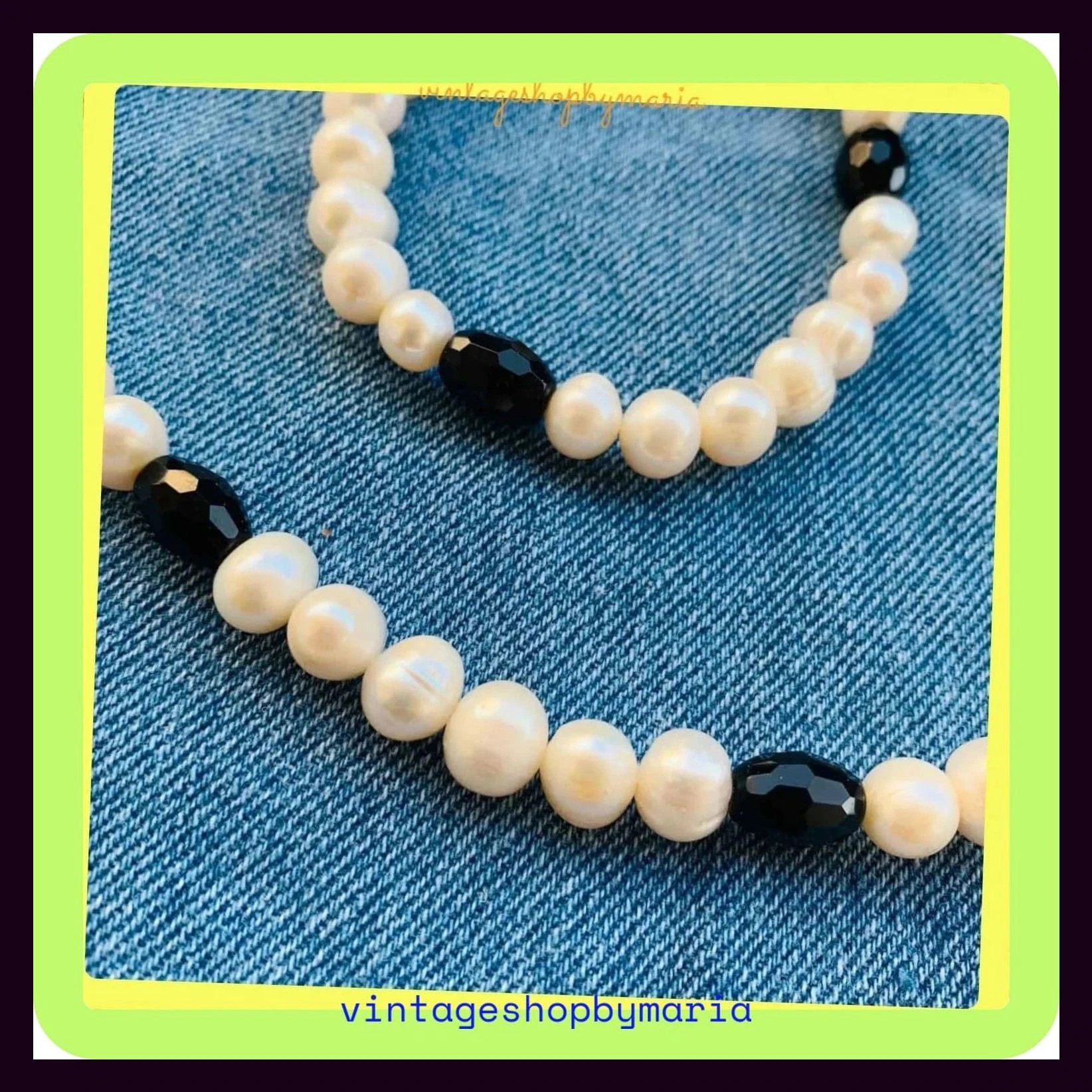 Conjunto perlas del Río , pulsera y collar 🦋 – Vintage 3