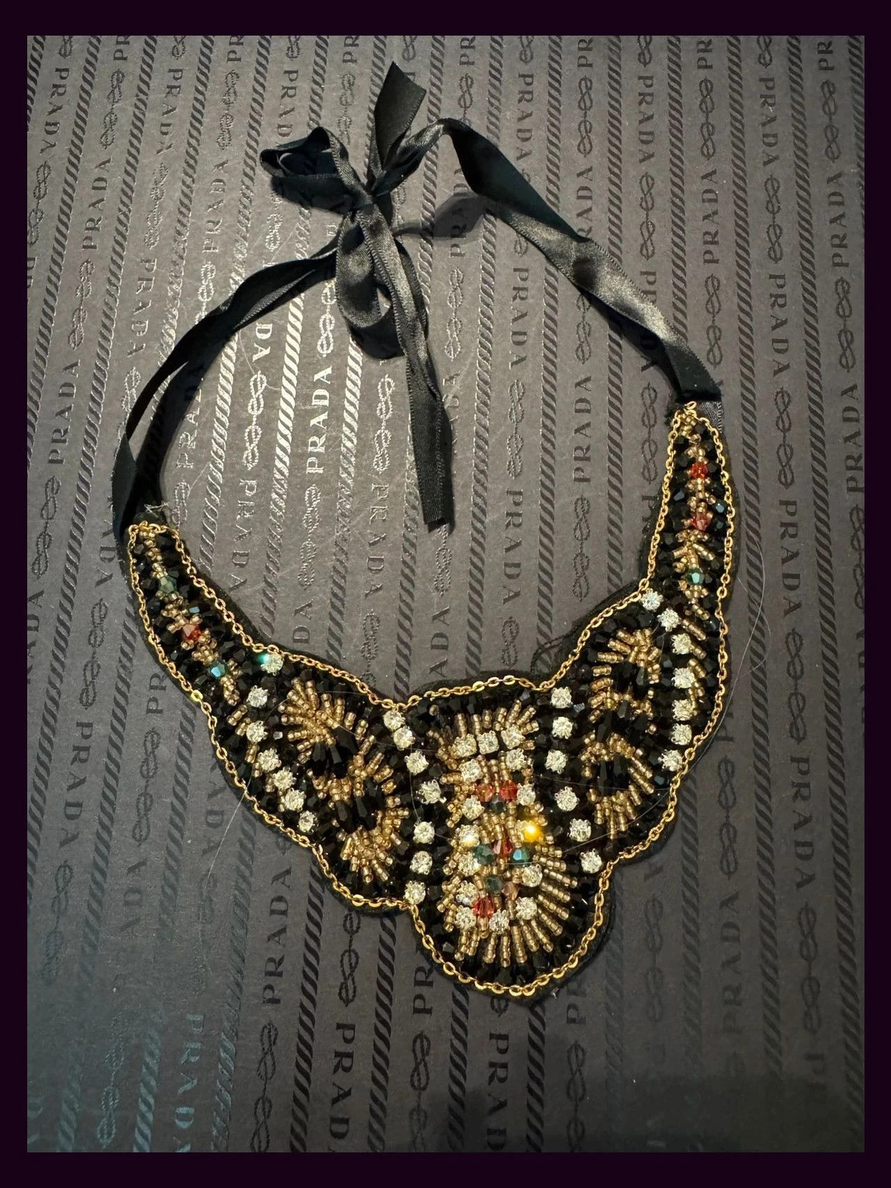 Collar babero abalorios vintage 🦋 – Vintage Dressing 3