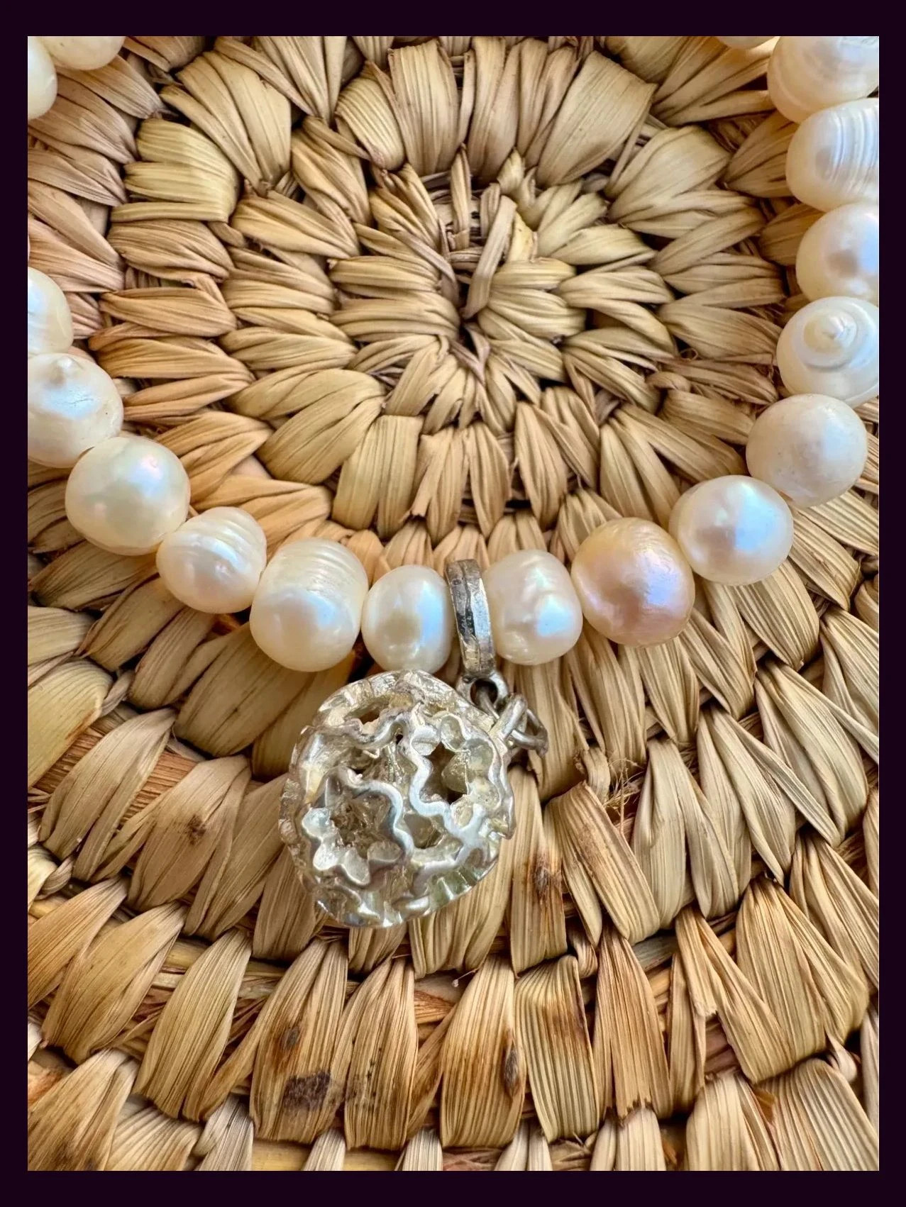 Pulsera elástica perlas cultivada en agua dulce 🦋 – Vintage 3