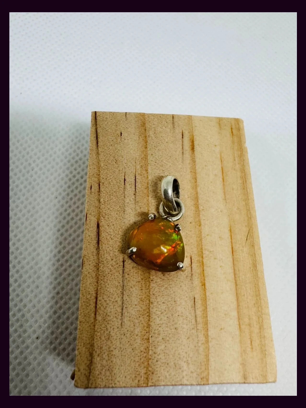 Colgante plata 925 con piedra ópalo 🦋 – Plata 925 2