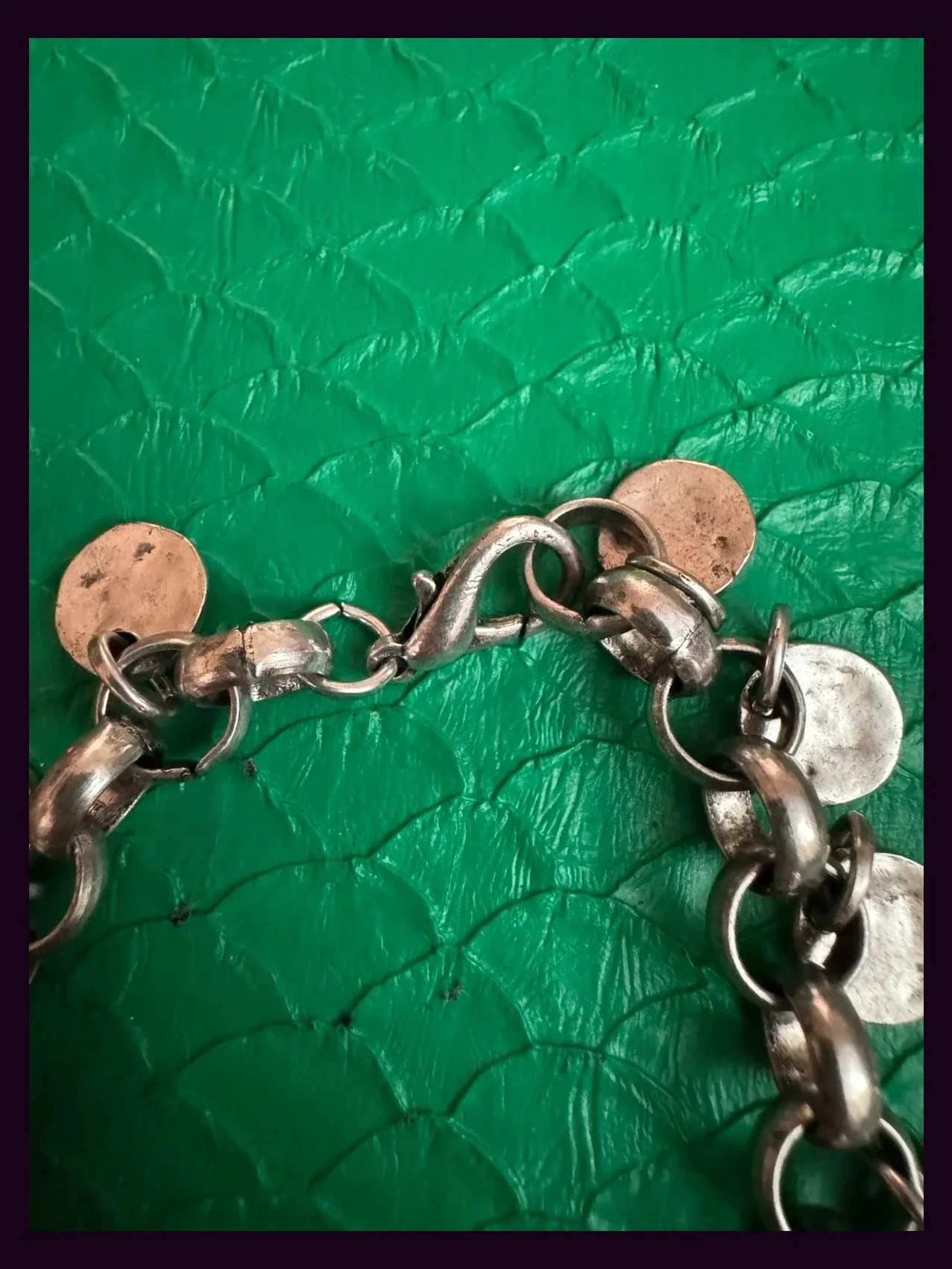 Pulsera plateada metal alpaca 🦋 – Vintage 3