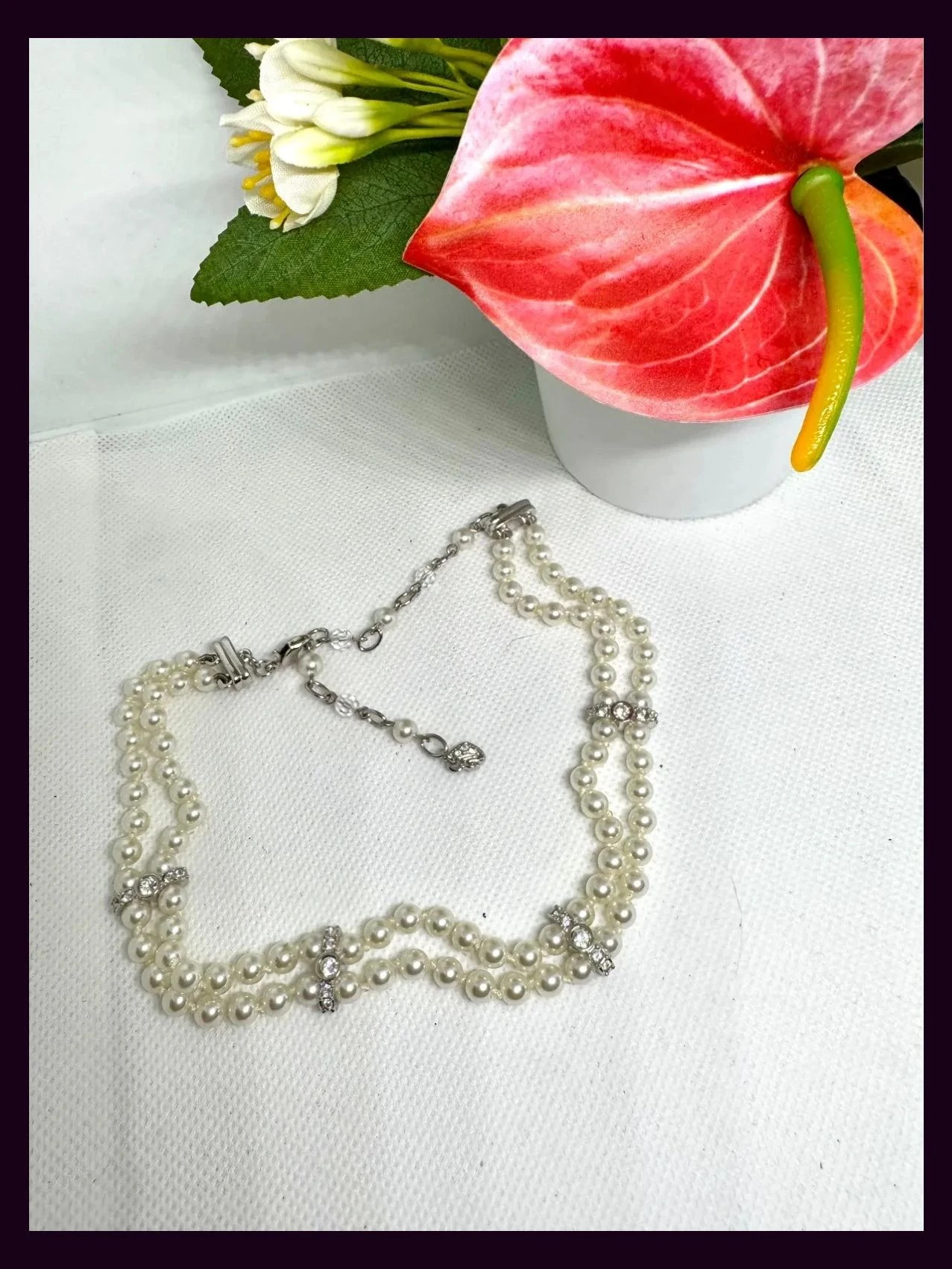 Collar choker perlitas de Swarovski 🦋