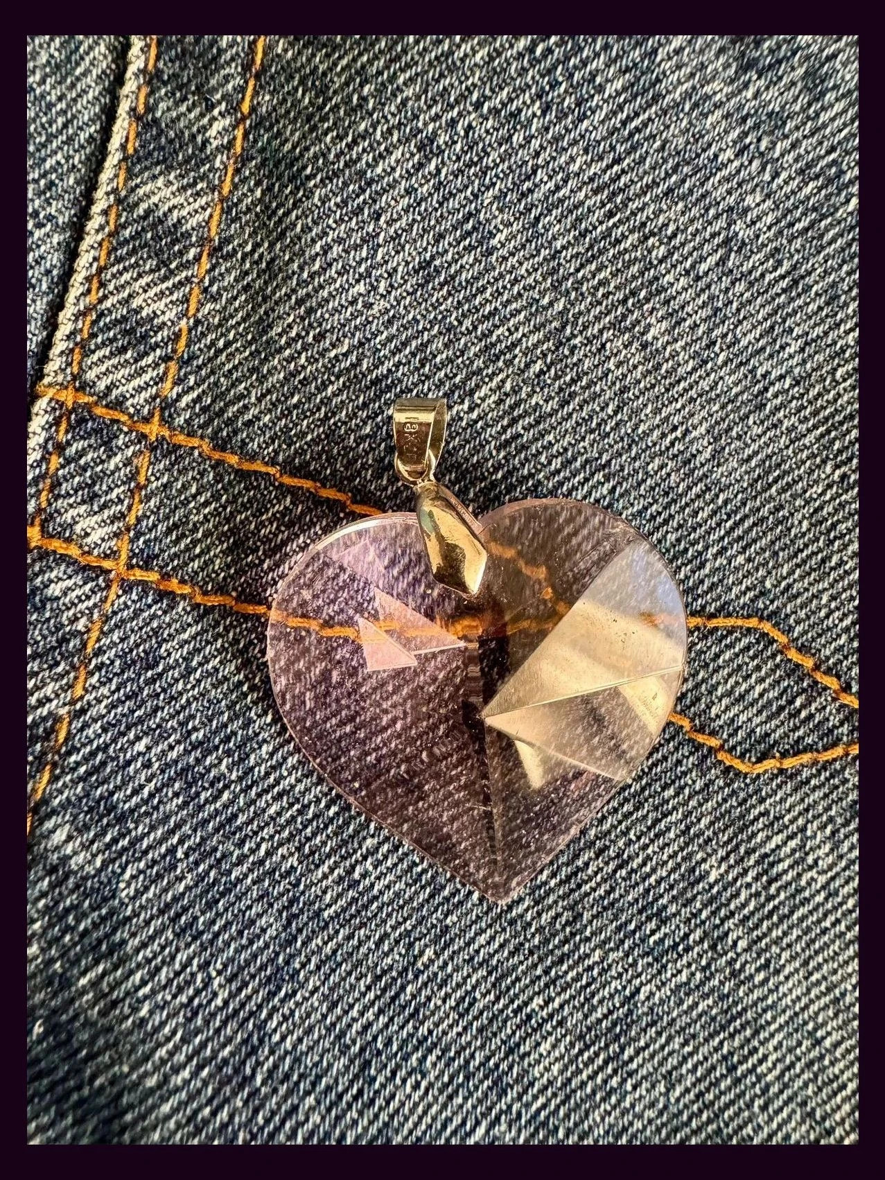 Colgante corazón con baño oro 18K 🦋 – Vintage Dressing 2
