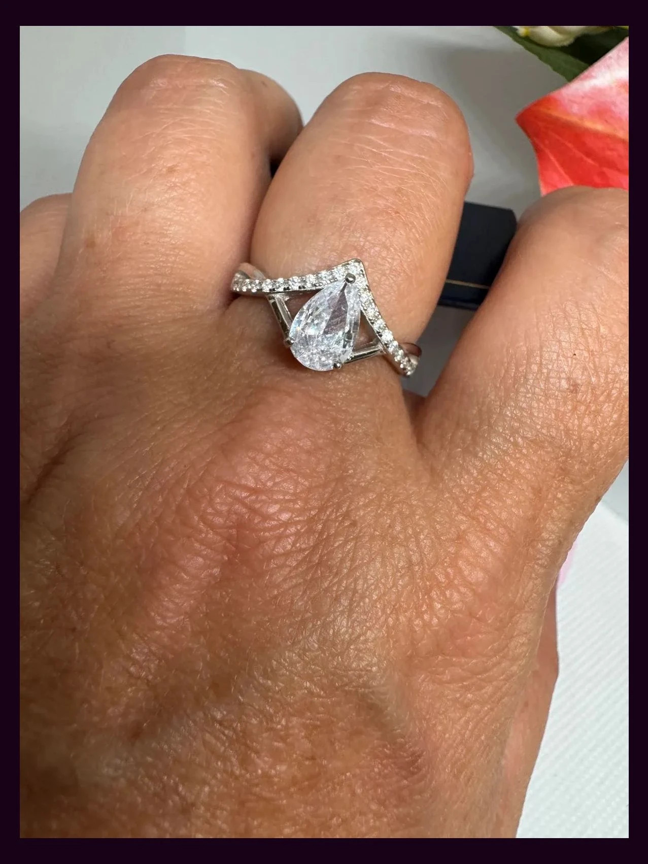 Anillo plata 925 con piedras zirconitas talla 19 🦋 – Plata – taille 18,5 mm 3