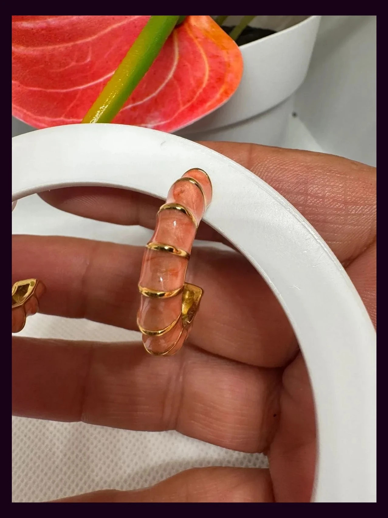 Pendientes acero aros esmaltados 🦋 – Acero 4
