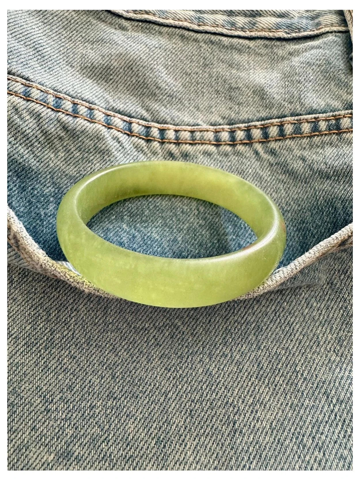 Brazalete piedra jade verde natural 🦋 – Jade