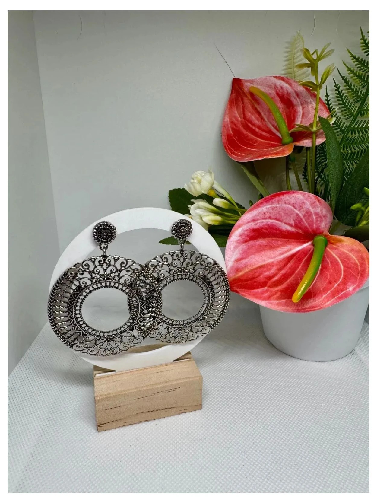 Pendientes vintage plateados 🦋 – Vintage