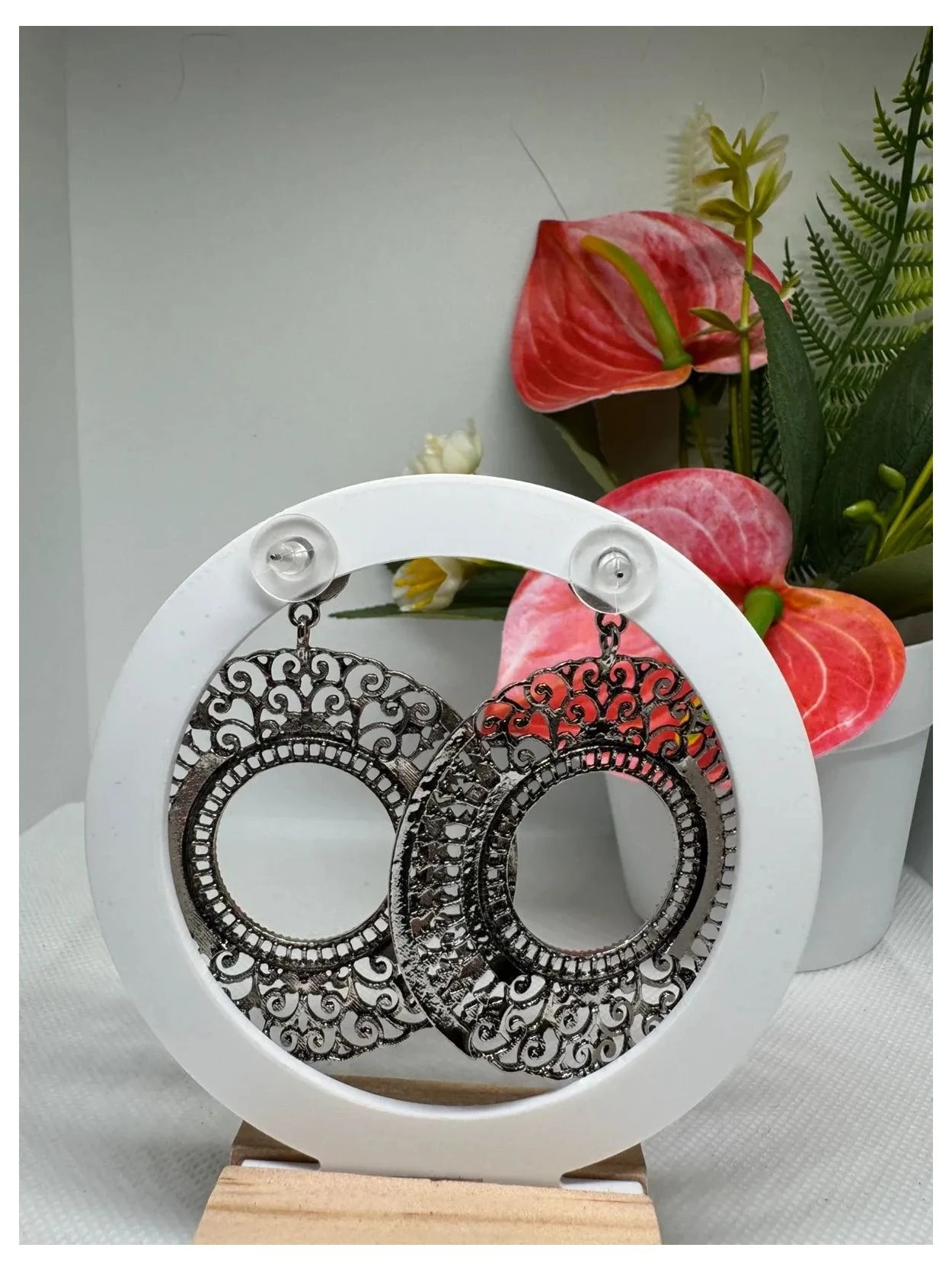 Pendientes vintage plateados 🦋 – Vintage 4