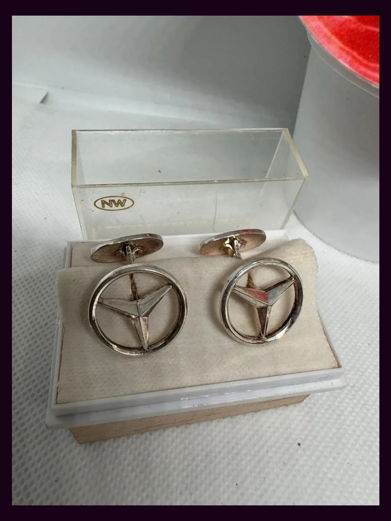 Exclusivos gemelos vintage de plata maciza con el icónico logo de Mercedes-Benz 🦋 – Mercedes-Benz 2