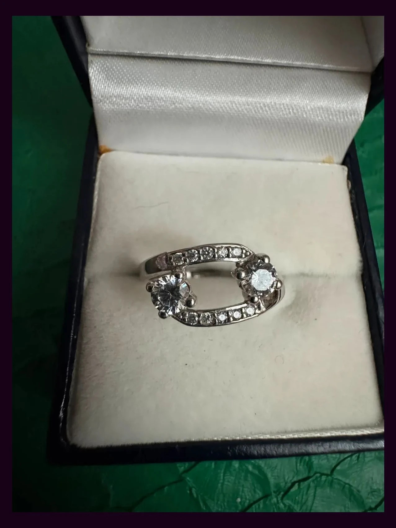 Anillo oro blanco de 9kt , oro blanco 375 , fabricado en Italia ,talla 18 🦋 – ORO – taille 18,1 mm 2