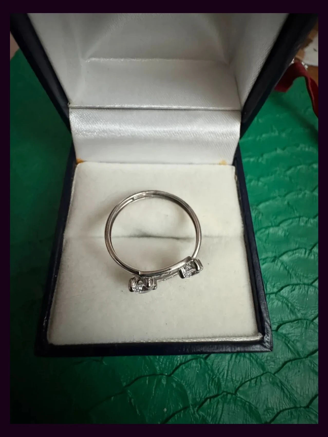 Anillo oro blanco de 9kt , oro blanco 375 , fabricado en Italia ,talla 18 🦋 – ORO – taille 18,1 mm 3