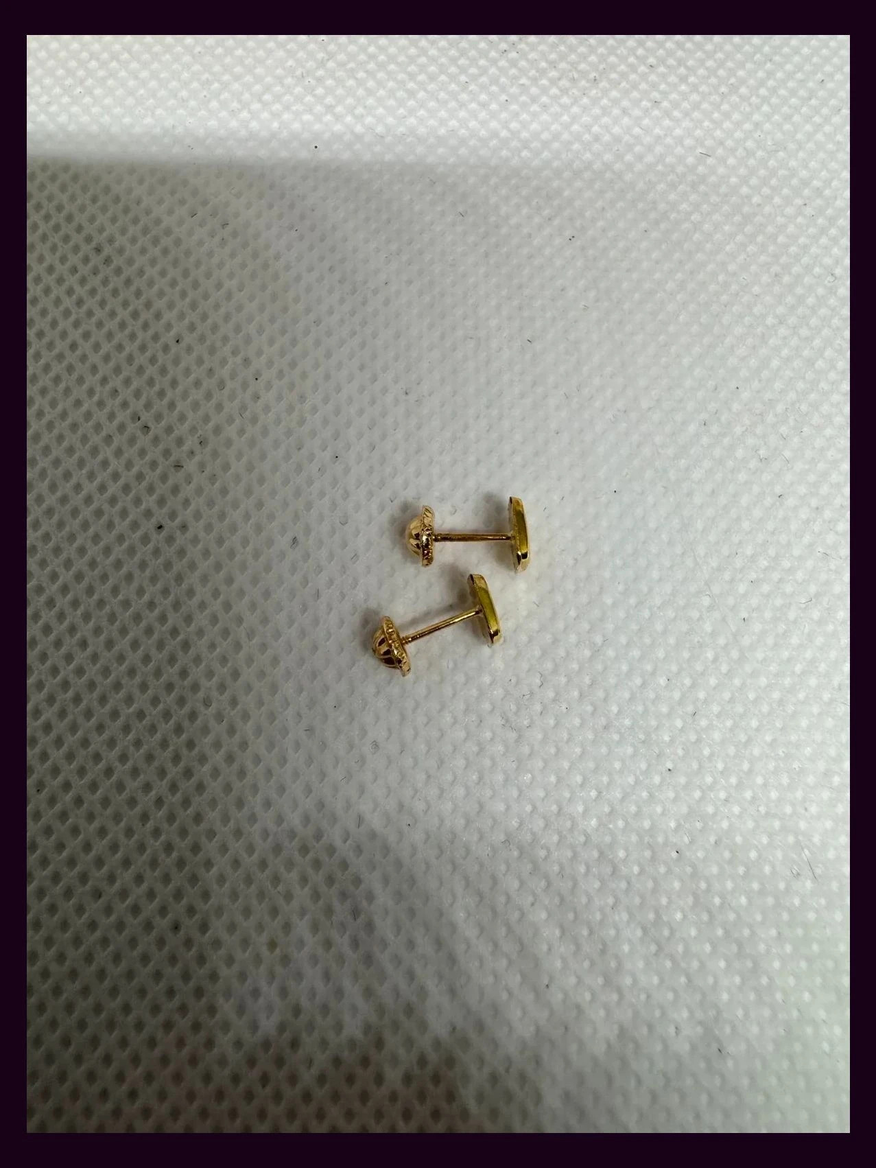 Pendientes oro 750 (18kt) - tachuelas cuadradas zirconitas – 750 4