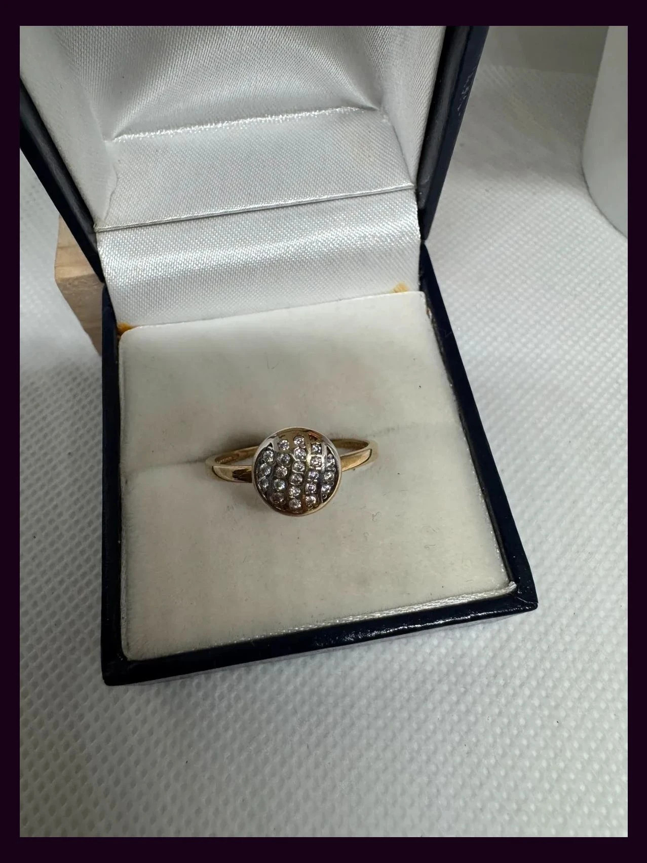 Anillo oro 375 con pavé, talla 18 (18,1 mm Ø / 18,5) 💍 – ORO – taille 18,1 mm 2
