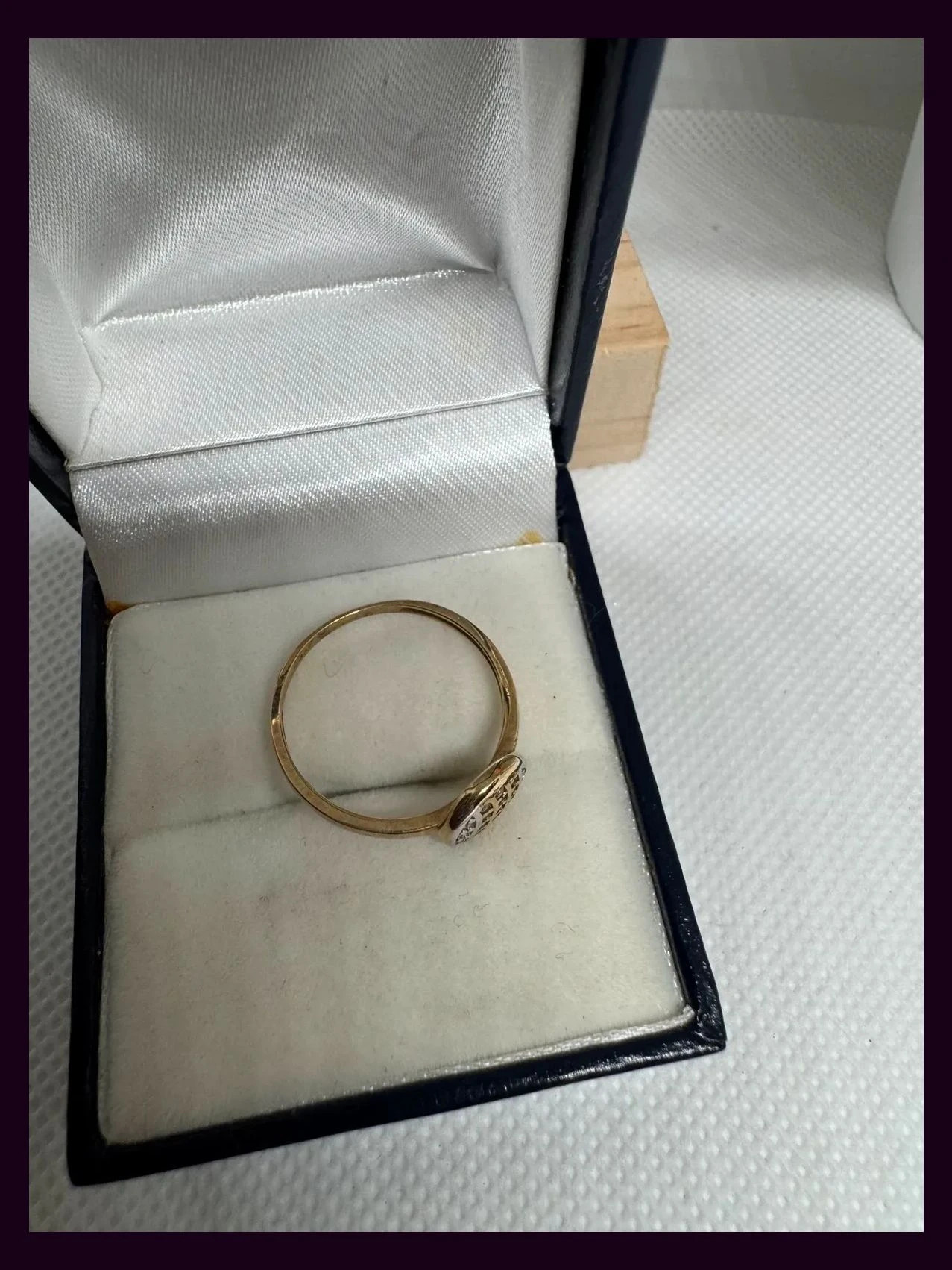 Anillo oro 375 con pavé, talla 18 (18,1 mm Ø / 18,5) 💍 – ORO – taille 18,1 mm 3