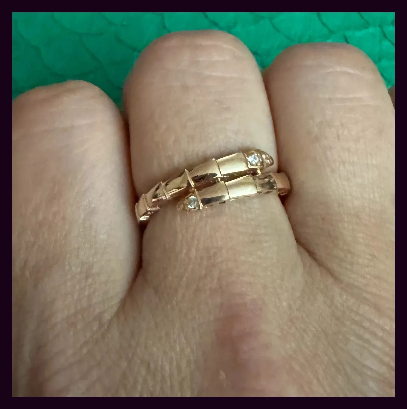 Anillo oro ruso 585 , tono rojizo, peso 2,15g , talla 19 🦋 – ORO – taille 19 mm 2