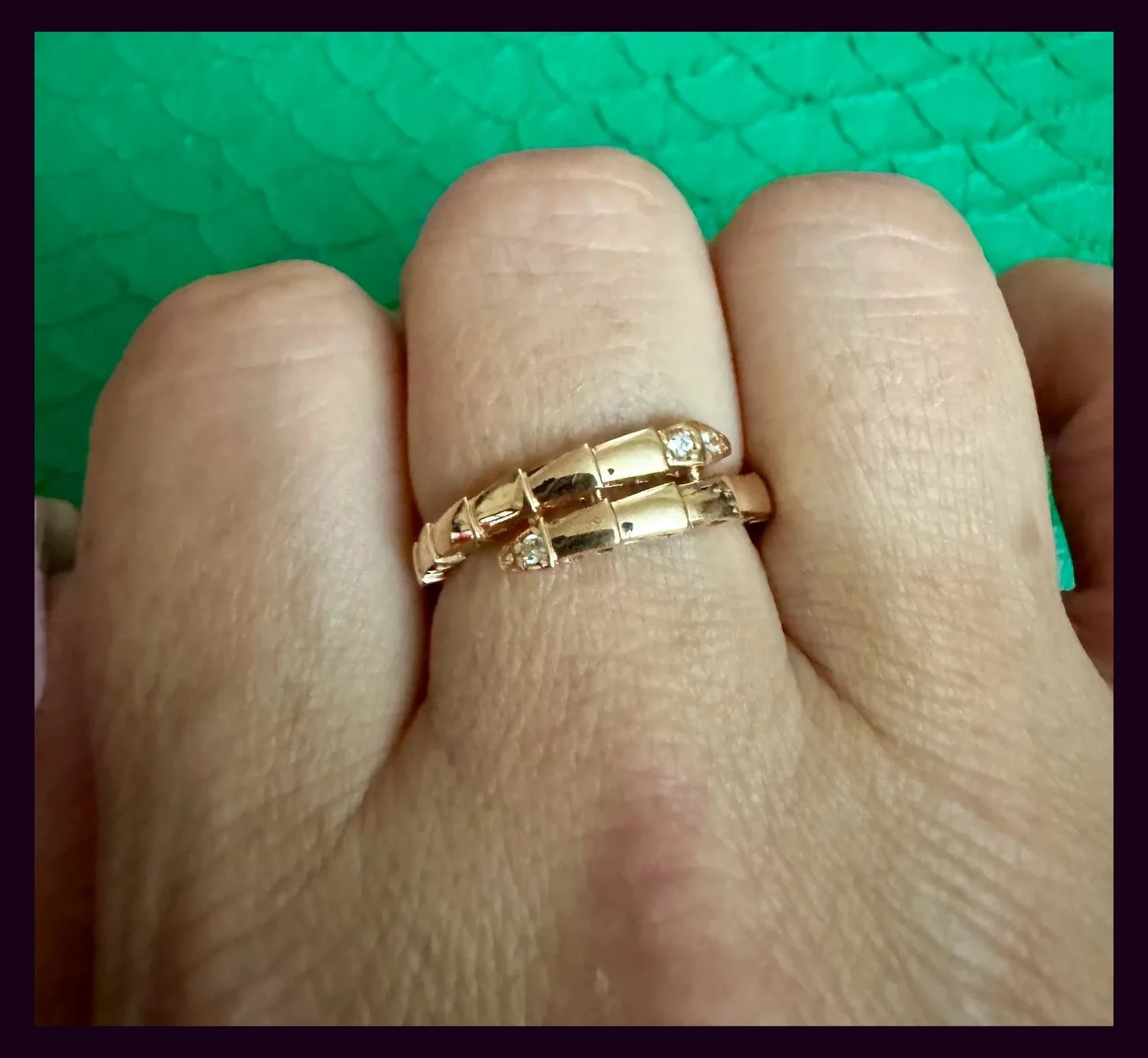 Anillo oro ruso 585 , tono rojizo, peso 2,15g , talla 19 🦋