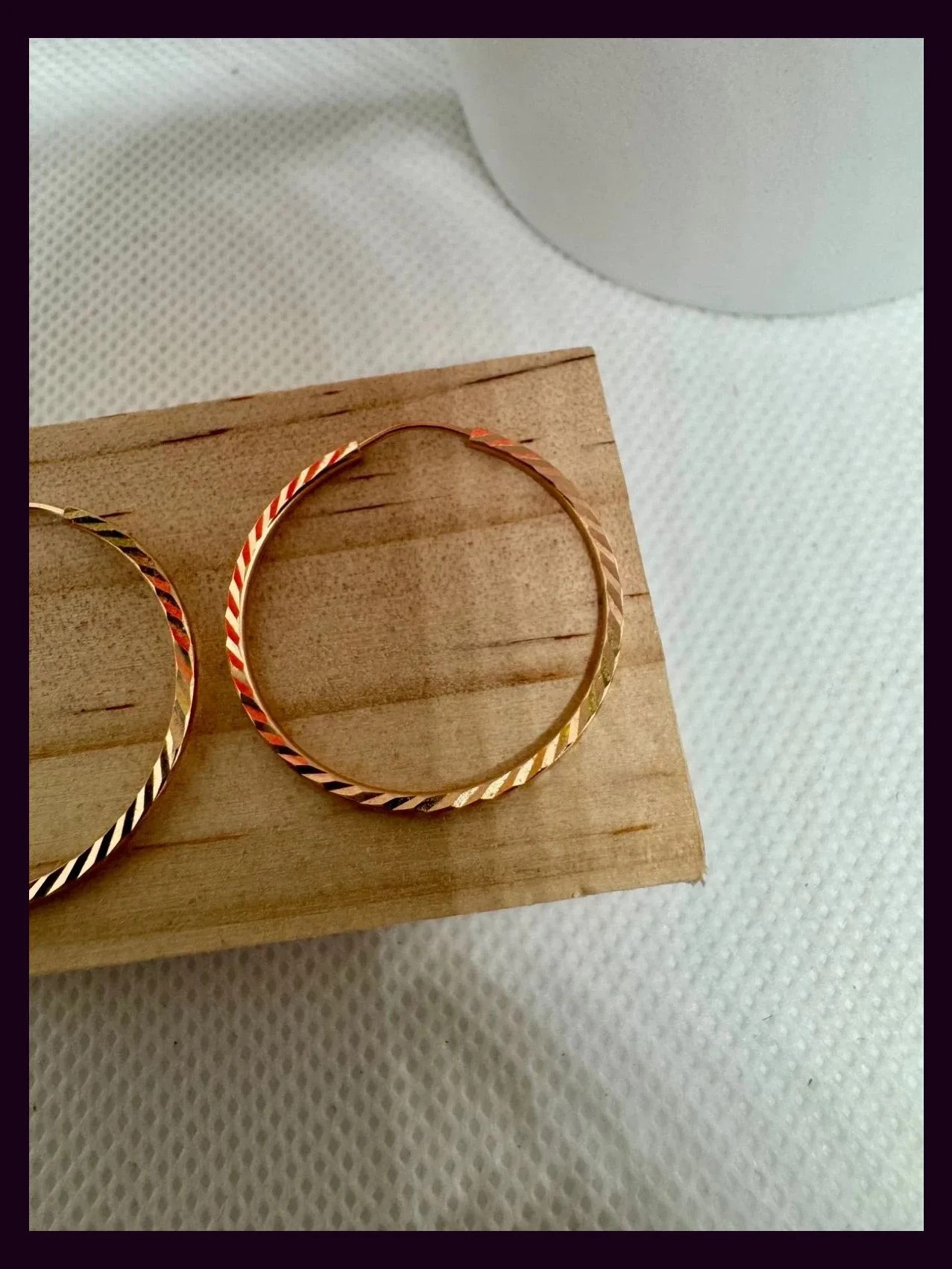 Pendientes aros 585 oro ruso rojizo 🦋 – ORO 3