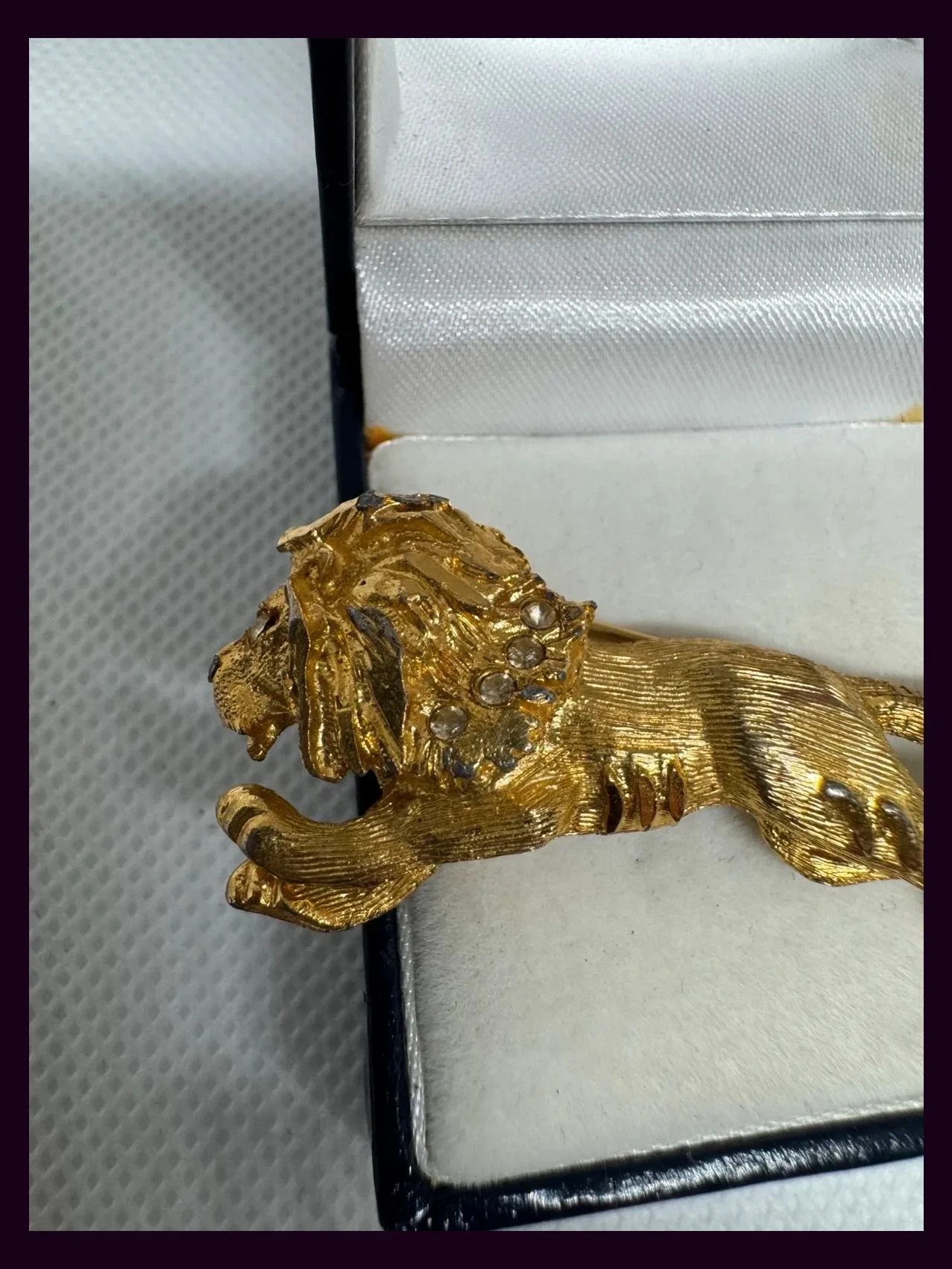 Broche león vintage chapado oro 🦋 – Vintage 3