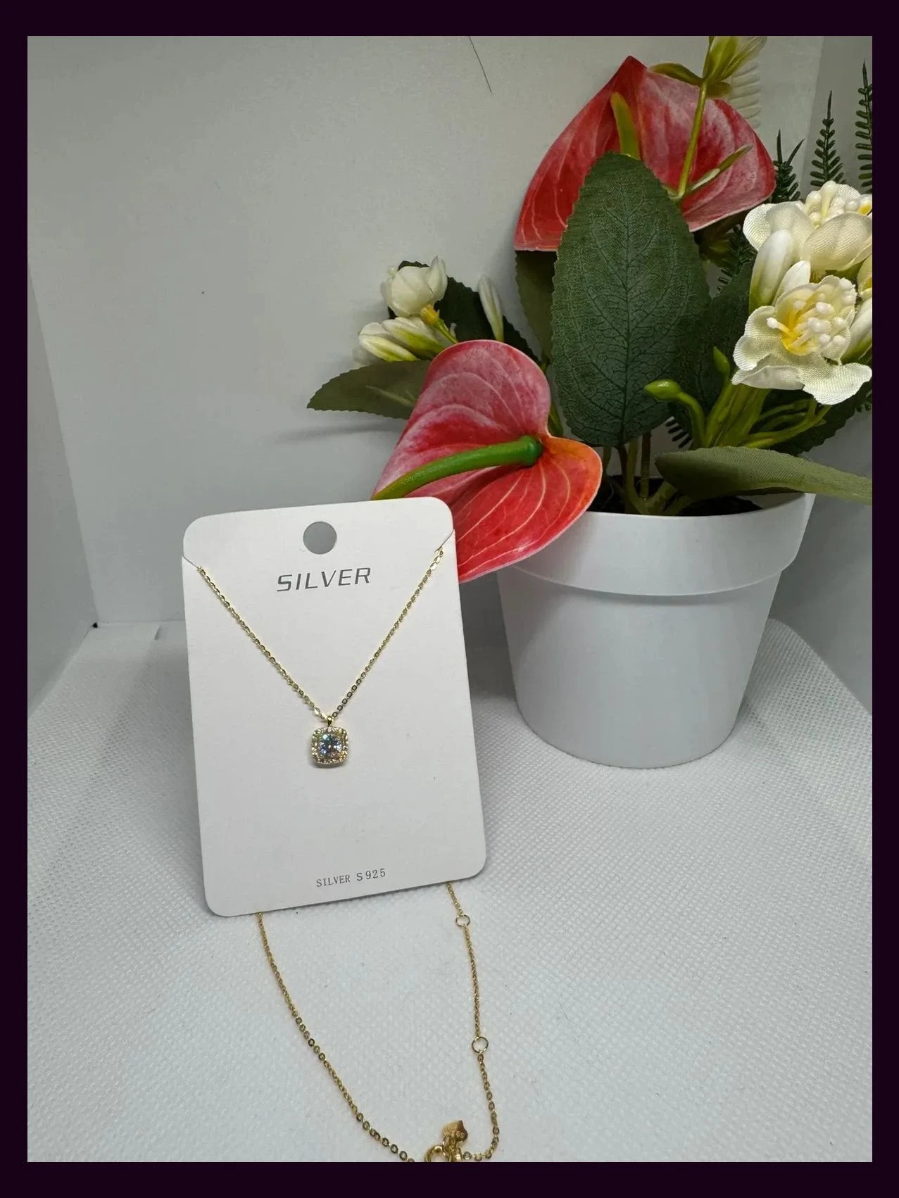 Collar plata 925 bañado oro 🦋 – Silver 3