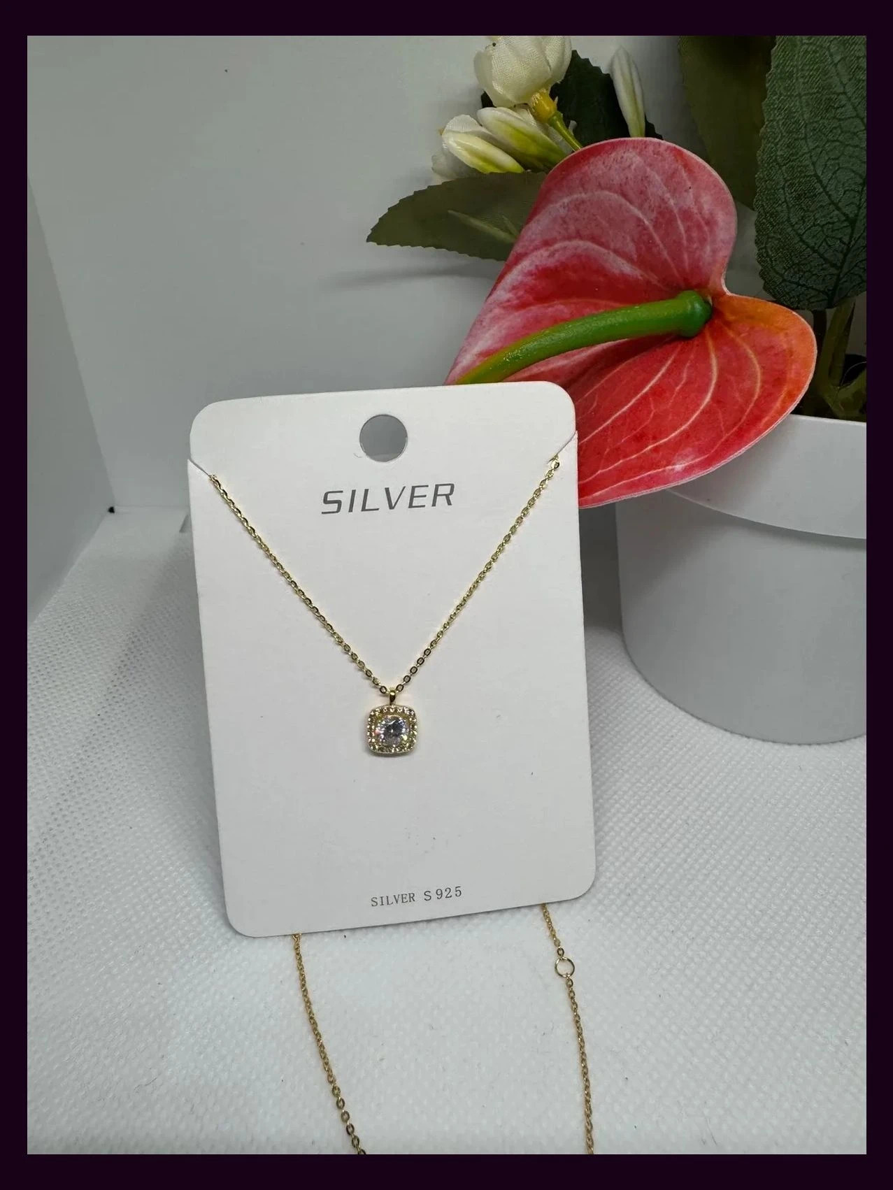 Collar plata 925 bañado oro 🦋 – Silver 2