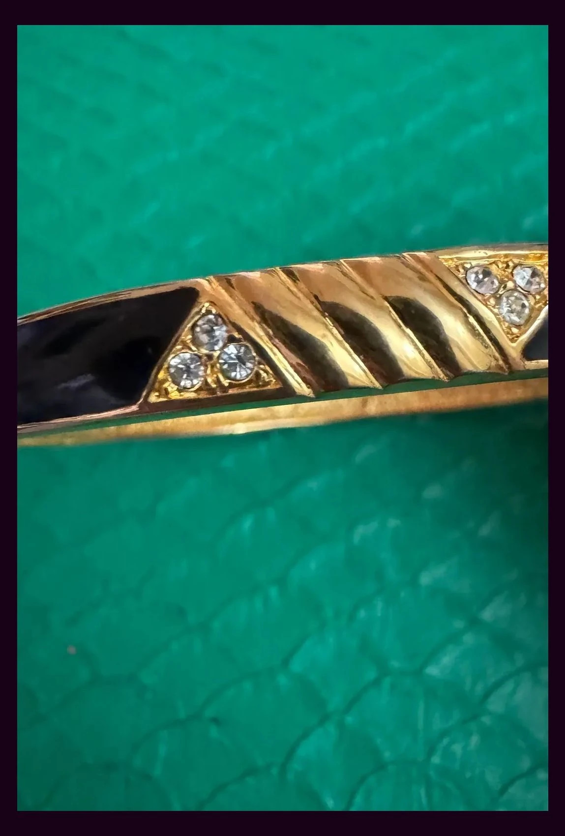 Brazalete vintage baño oro con esmaltado 🦋 – Vintage 4