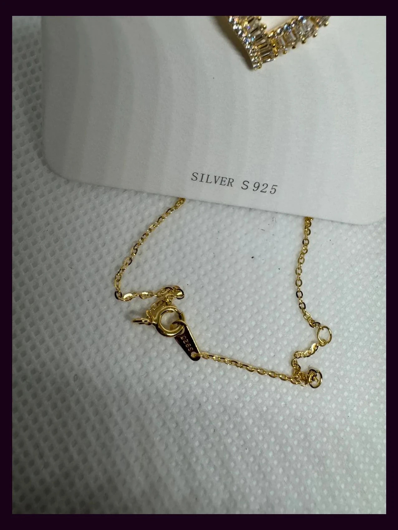 Collar plata 925 bañada oro , ideal para regalo , envío con caja de regalo y certificado 🦋 – Plata 3