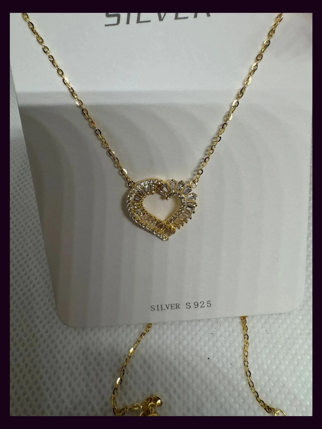 Collar plata 925 bañada oro , ideal para regalo , envío con caja de regalo y certificado 🦋 – Plata 4