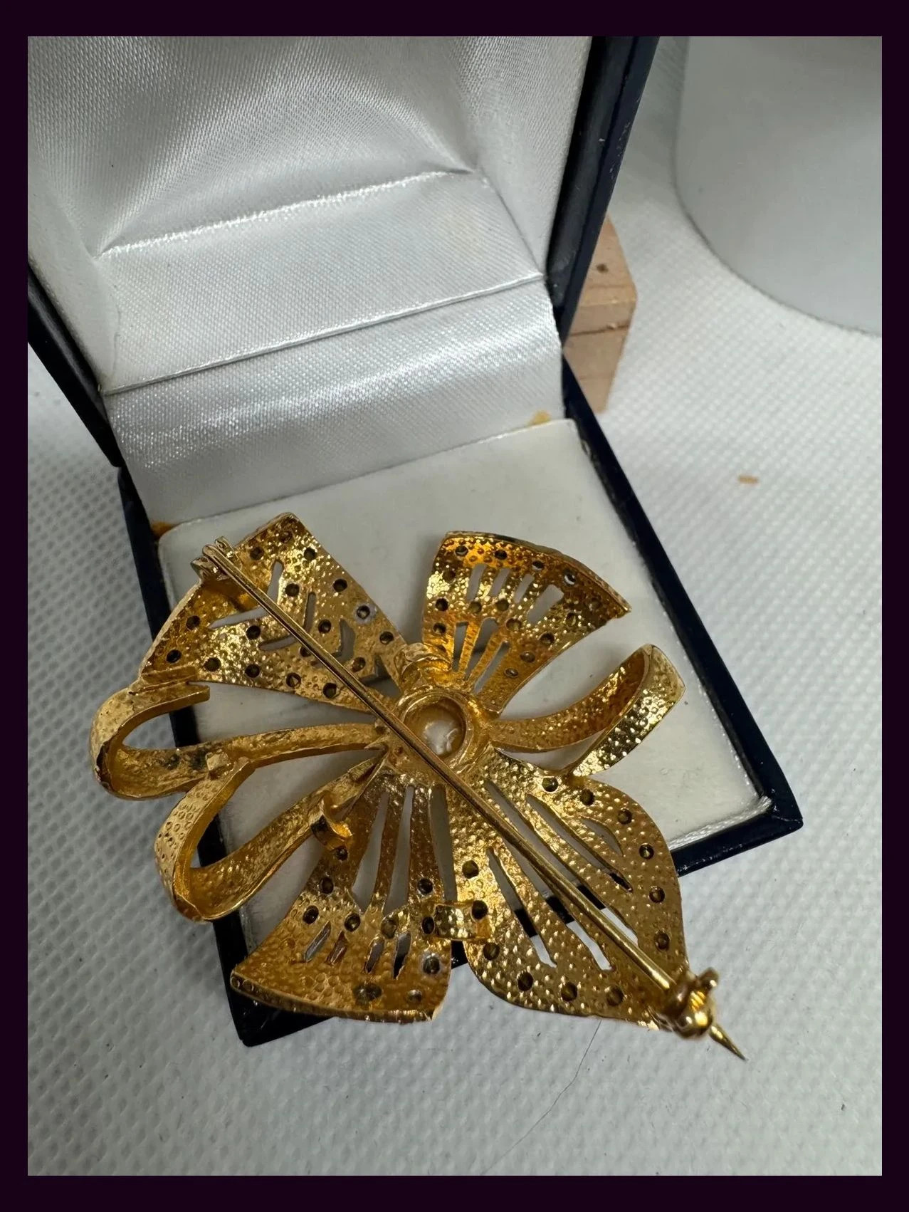 Broche vintage dorado y plateado , baño oro 🦋 – Vintage 4