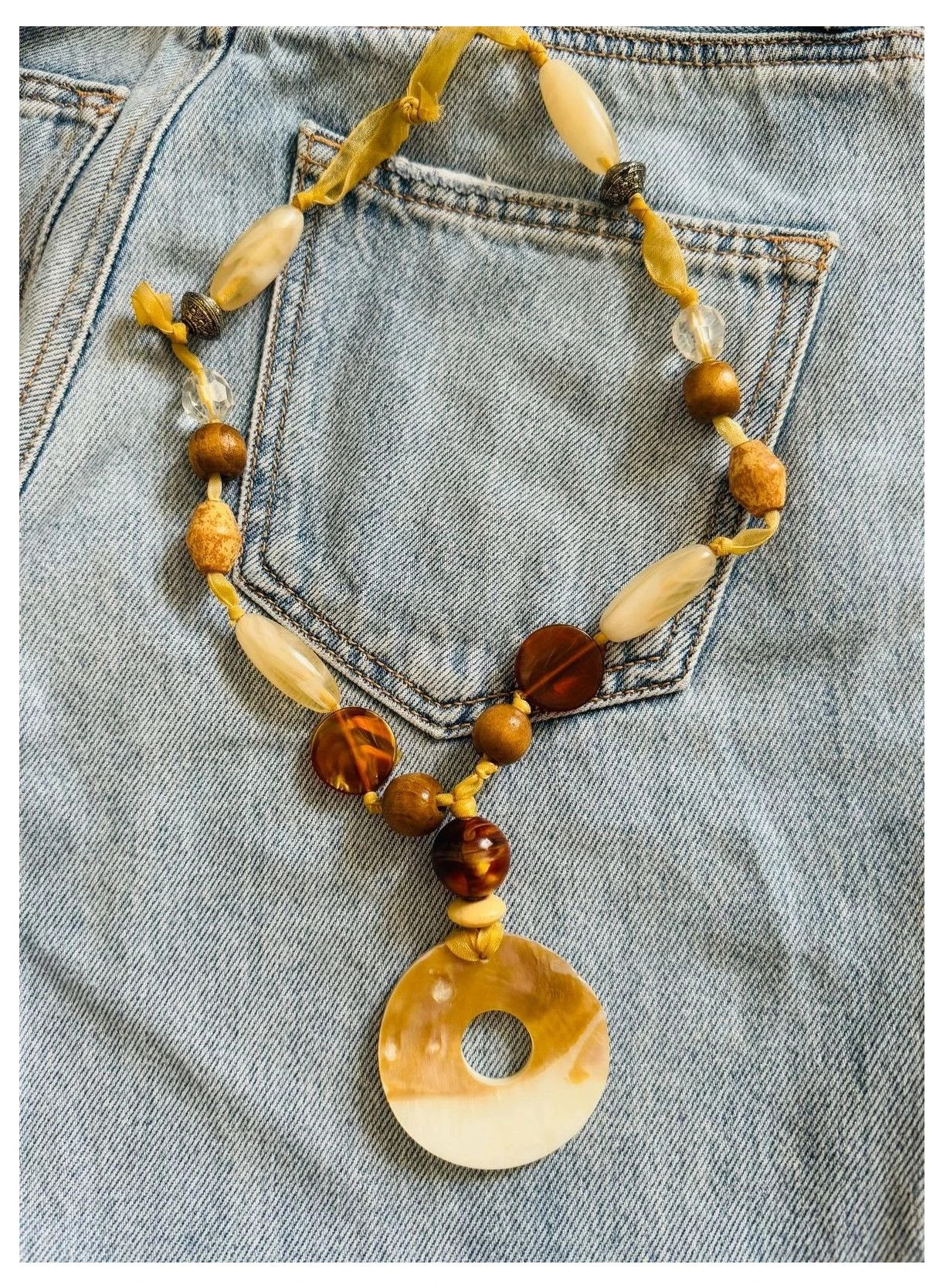 Collar vintage abalorios y nácar 🦋 – Vintage Dressing 3